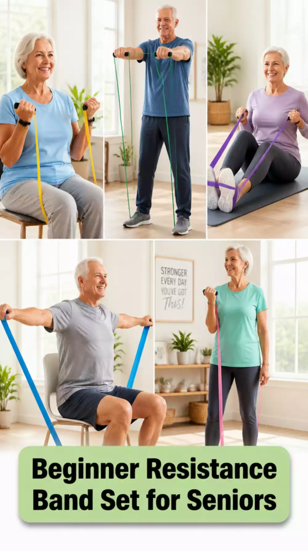 Beginner Resistance Band Set for Seniors That Is Gentle on Ageing Joints