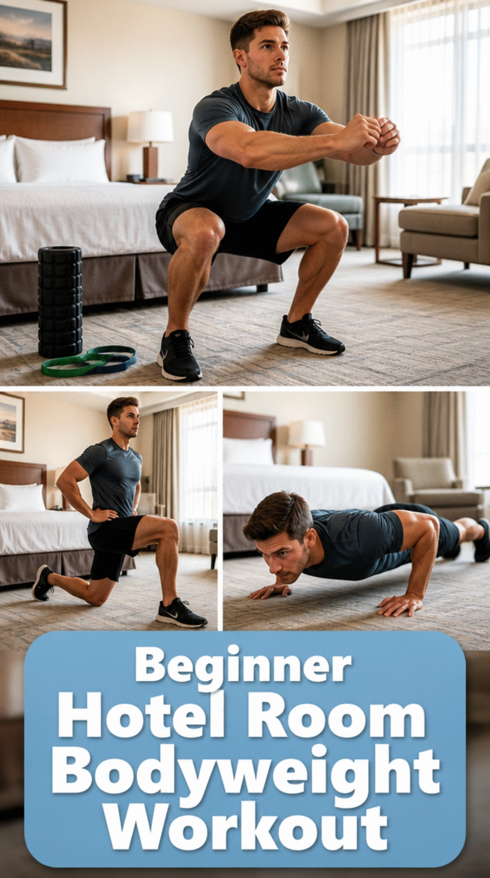 Beginner Hotel Room Bodyweight Workout That Needs Only a Small Floor Space