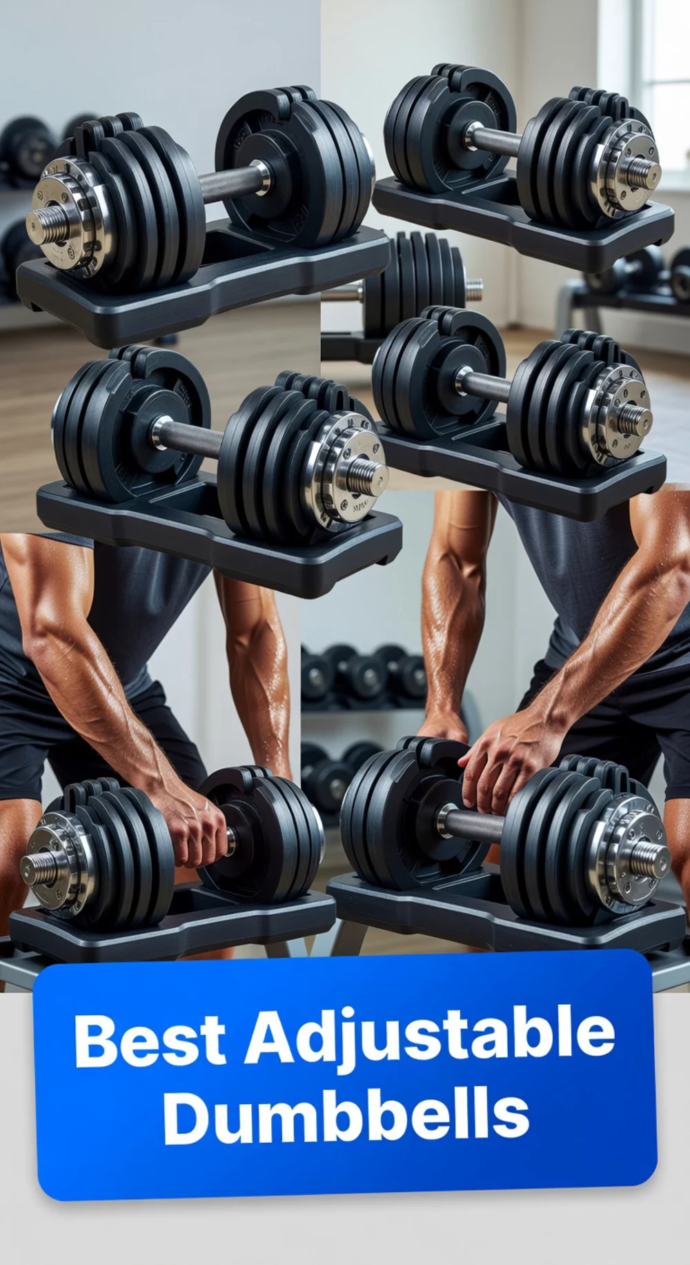 Adjustable Dumbbell for Beginners That Replaces Ten Pairs of Weights