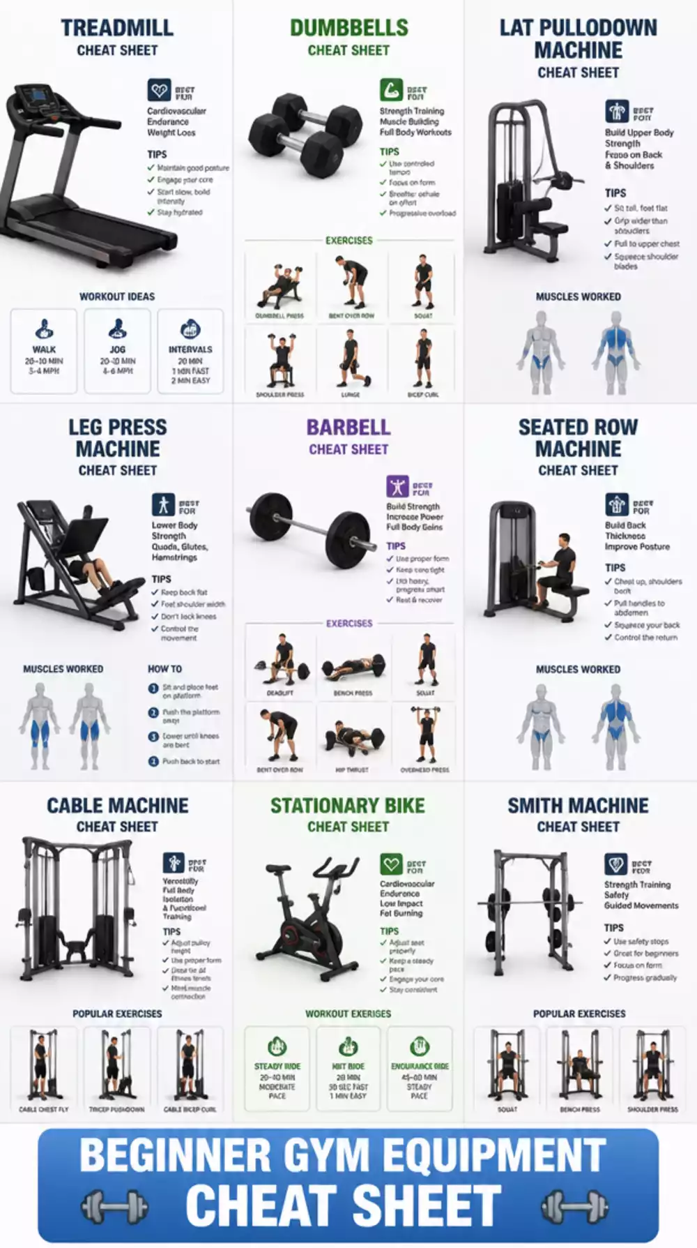 The Beginner Gym Equipment Cheat Sheet That Makes Every Machine Make Sense