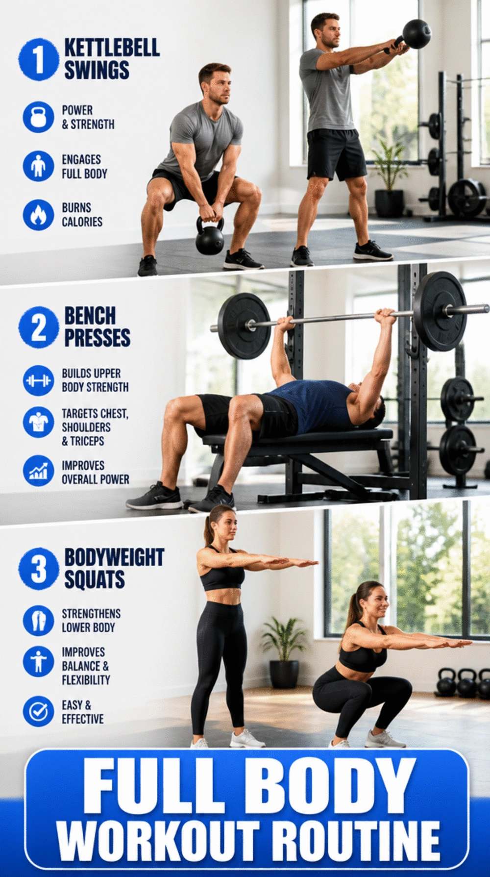 Full Body Workout Routine That Beginners Can Repeat Each Week