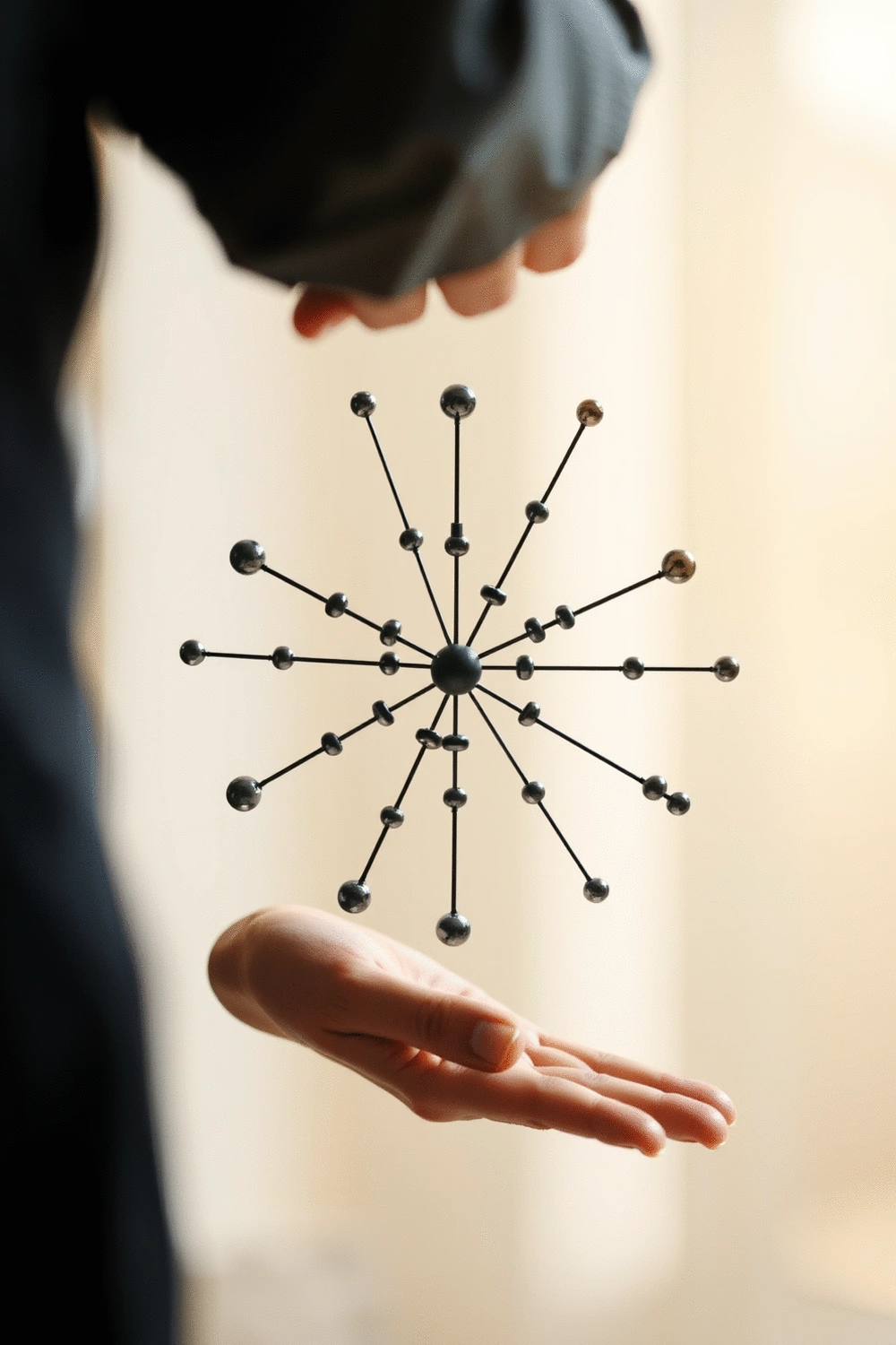 An abstract representation of interconnected nodes or a network, symbolizing community support and shared goals, against a soft, encouraging background.