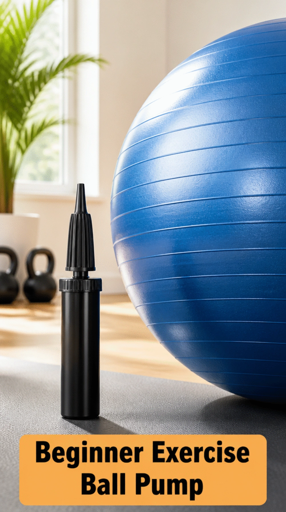 Beginner Exercise Ball Pump That Inflates a Stability Ball in Under Two Minutes