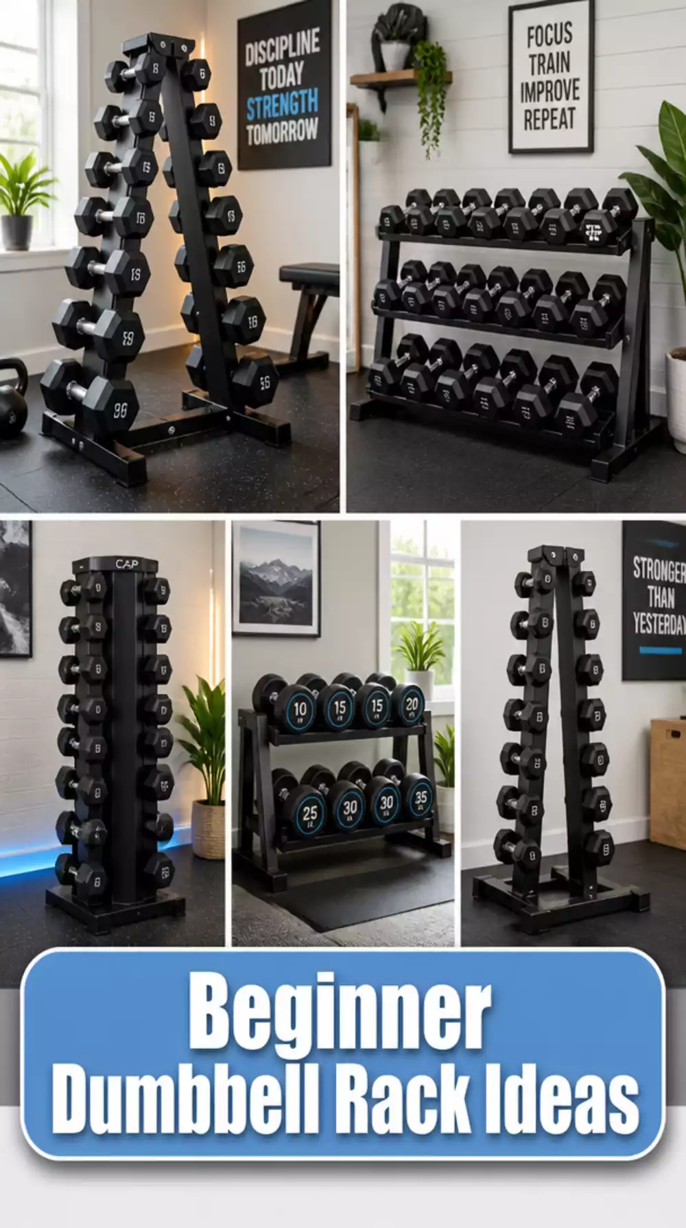 Beginner Dumbbell Rack That Organises a Home Gym or Gym Floor Visit