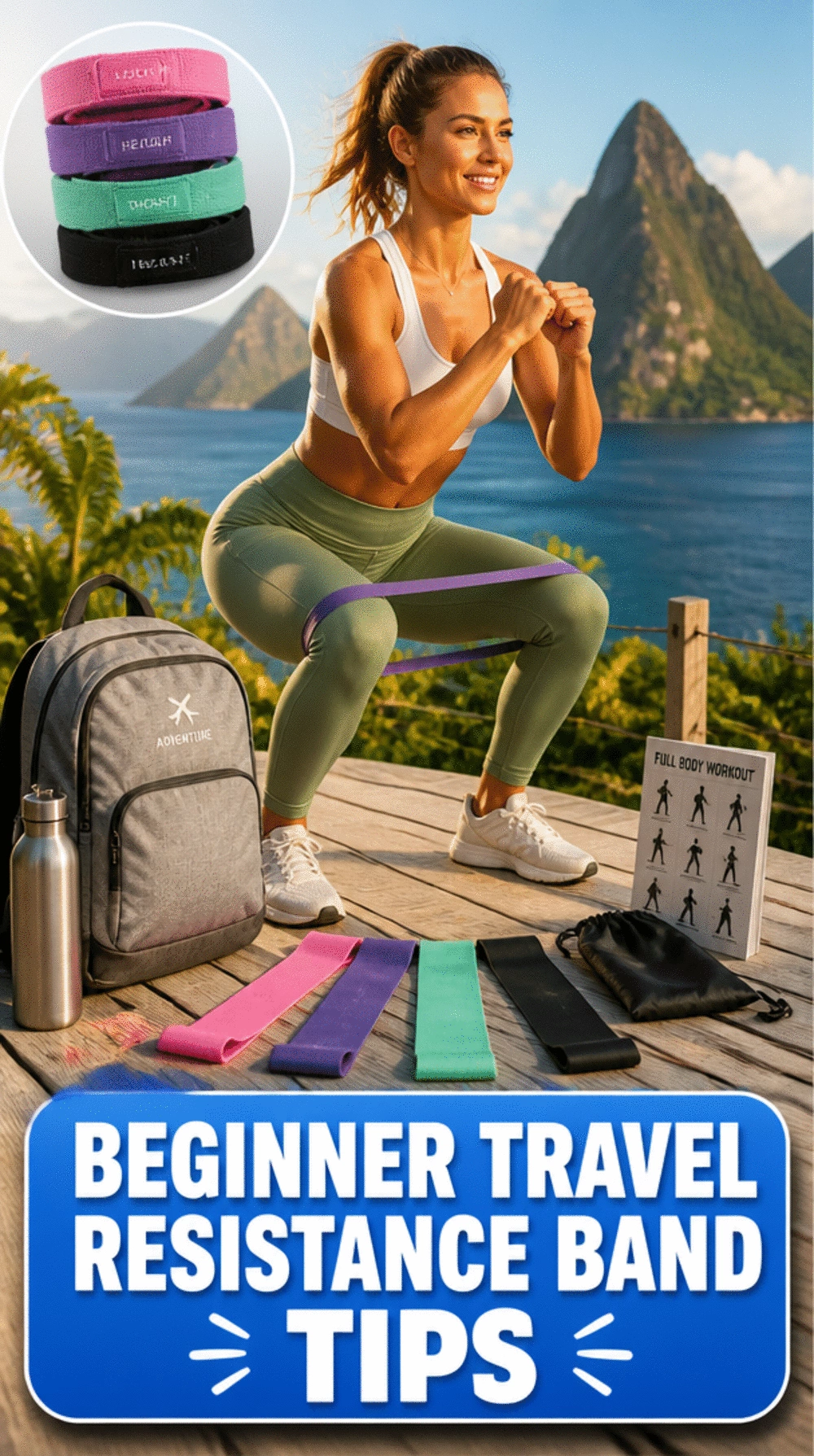 Beginner Travel Resistance Band That Fits in a Carry-On Bag Easily
