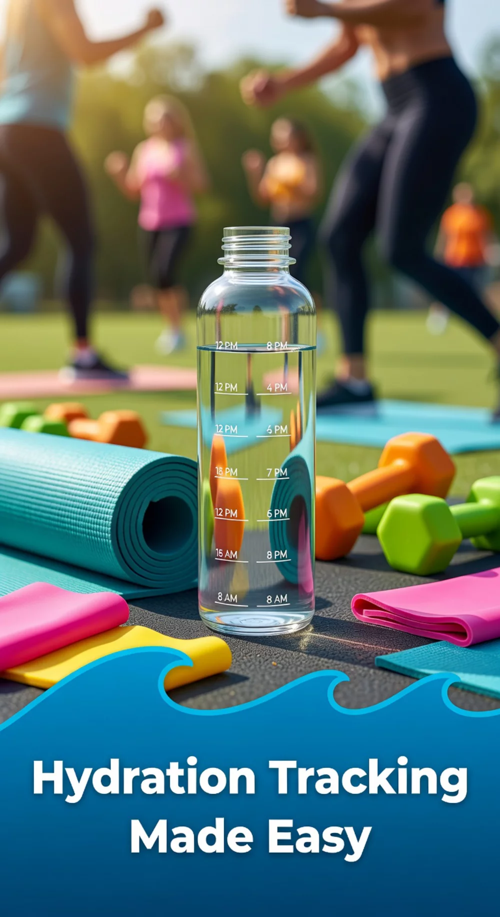 Beginner Fitness Water Bottle That Tracks Daily Hydration Goals Easily