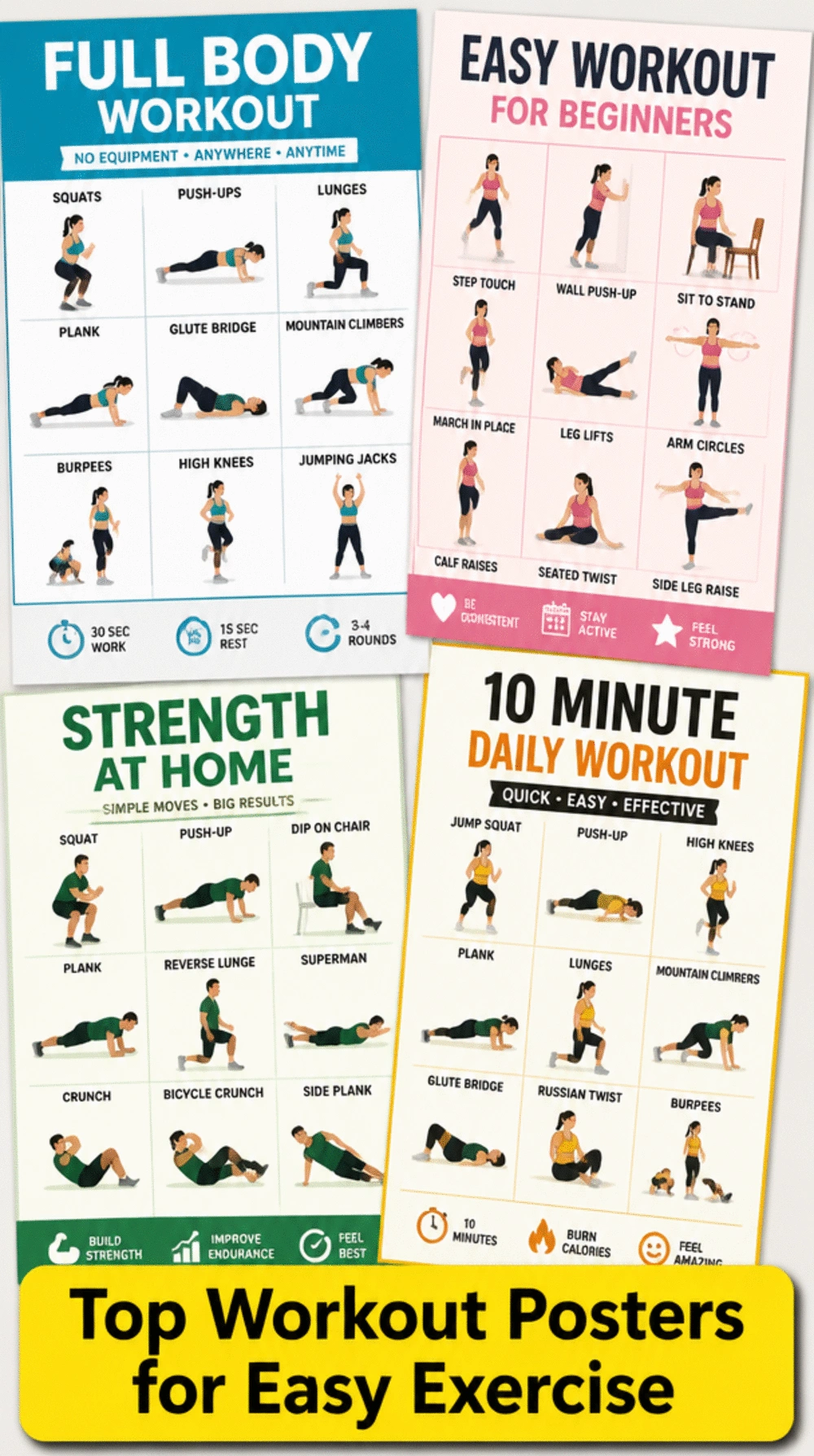The 20-Minute Beginner Workout Poster That Removes All Decision Fatigue