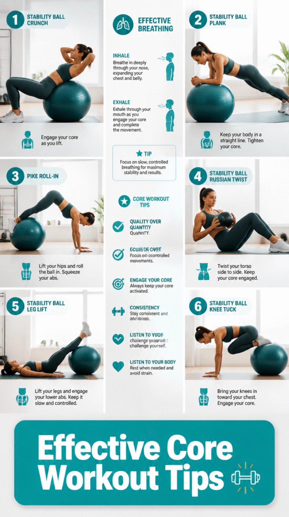 The Exercise Ball Beginner Trick That Makes Core Workouts Twice as Effective