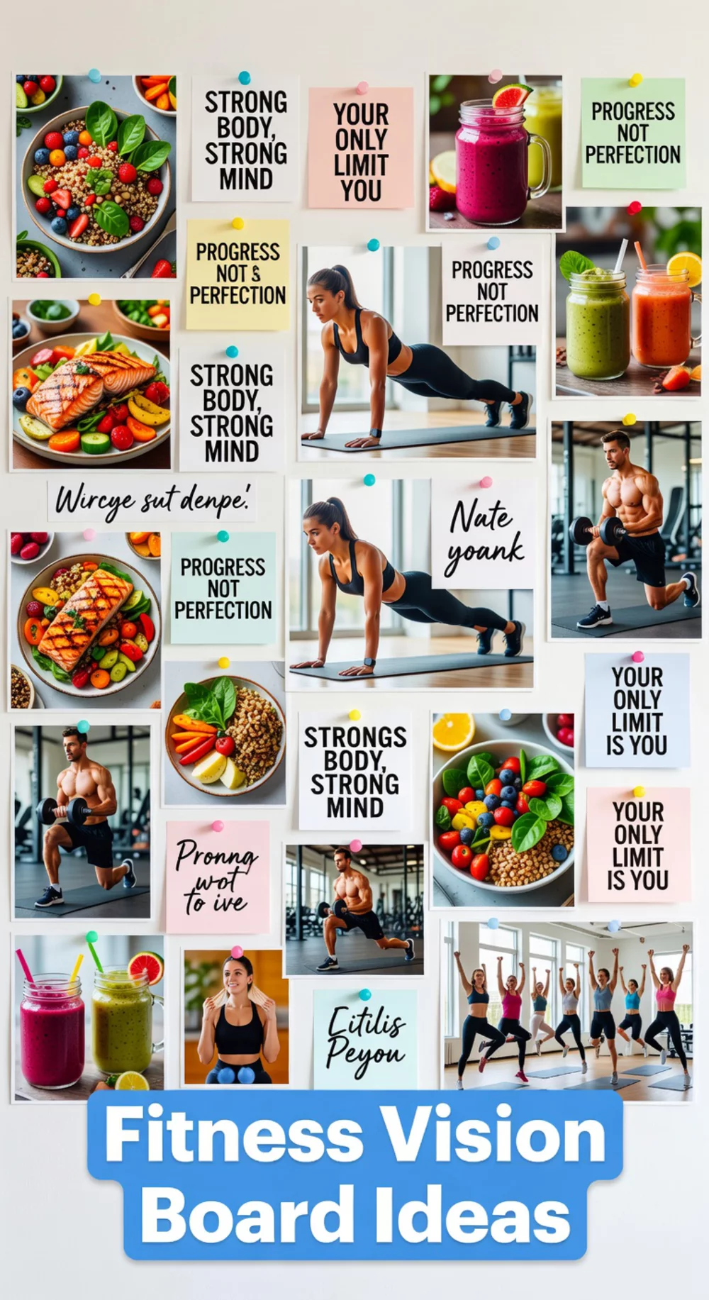 Beginner Fitness Vision Board That Turns Weight Loss Goals into Daily Reminders
