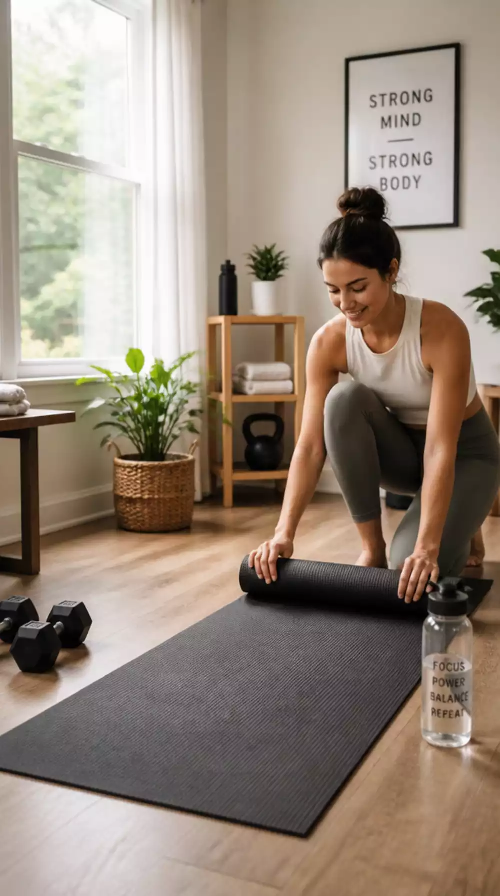 Non-Slip Exercise Mat That Makes Home Workouts More Comfortable