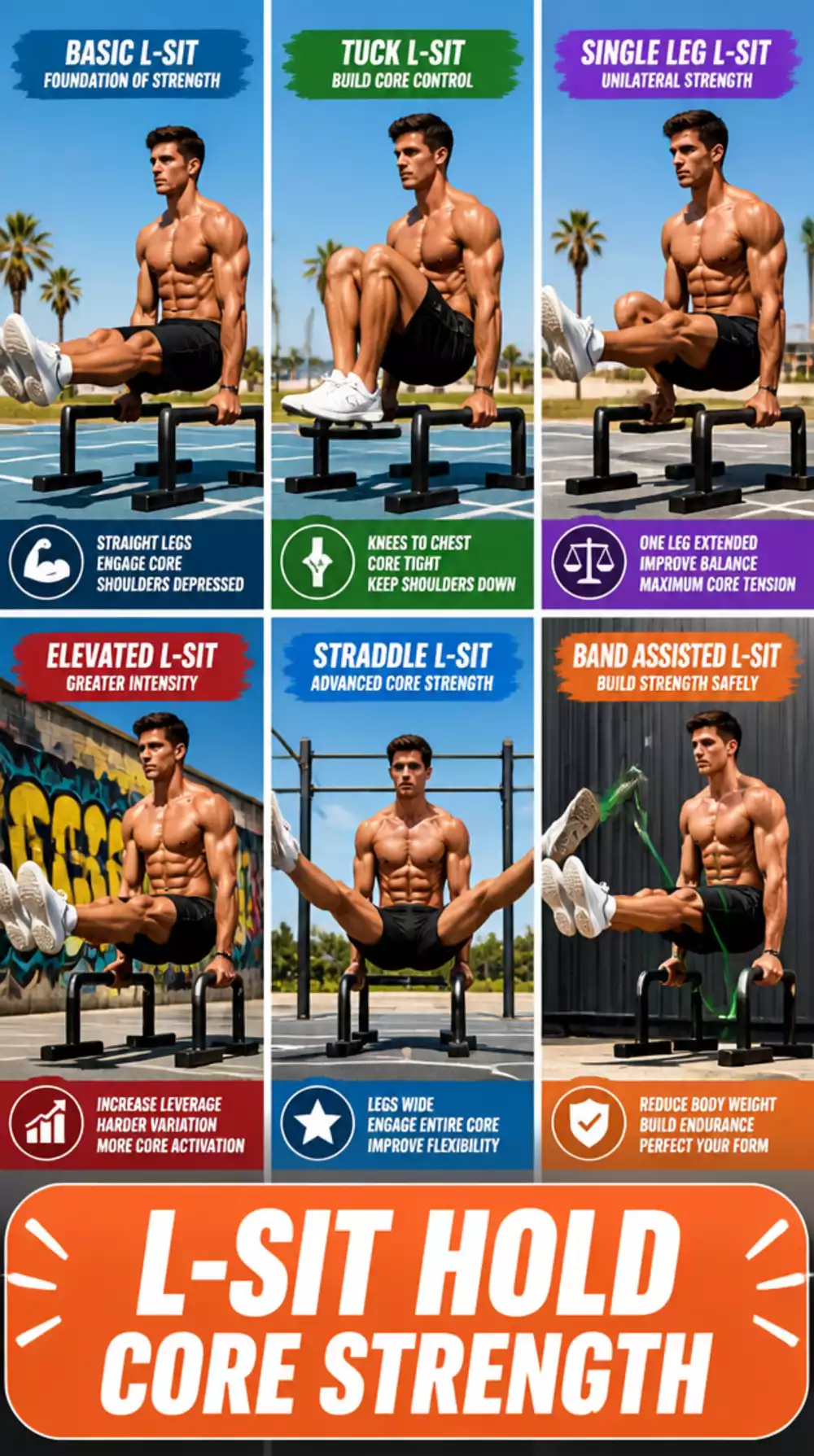 Calisthenics Beginner L-Sit Hold That Builds Serious Core and Hip Strength