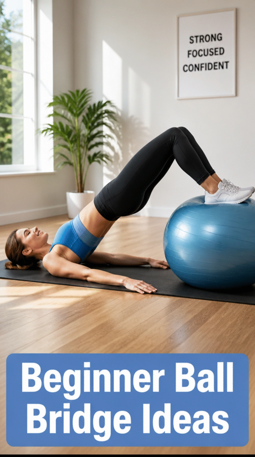Beginner Ball Bridge That Trains Glutes and Hamstrings with Added Instability