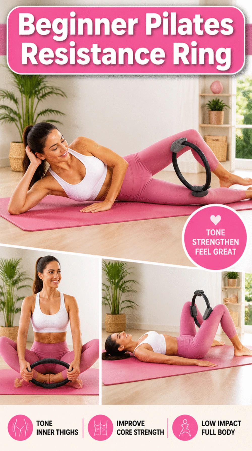 Beginner Pilates Resistance Ring That Adds Tone to Inner Thigh Moves