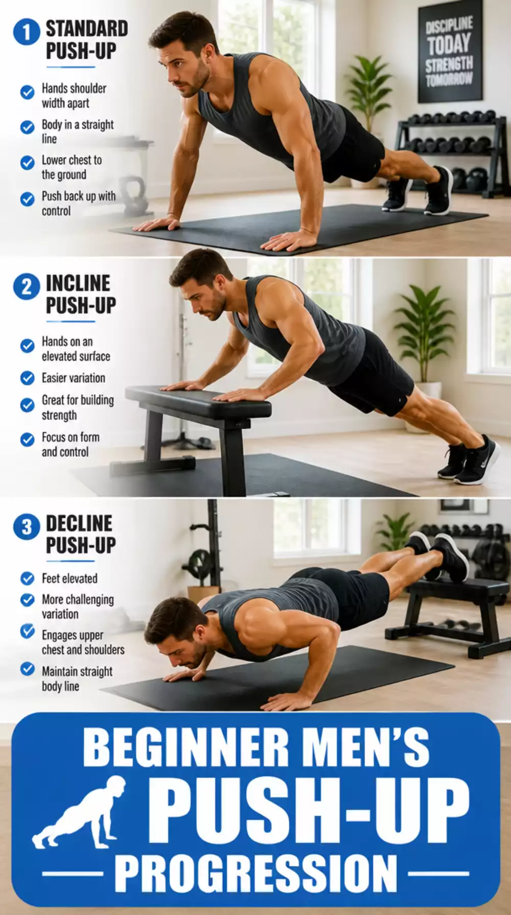 Beginner Men's Push-Up Progression That Builds a Bigger Chest Fast