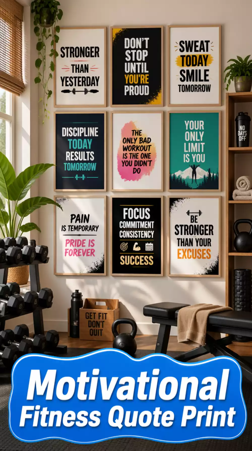 Motivational Fitness Quote Print That Keeps Beginners Showing Up Daily