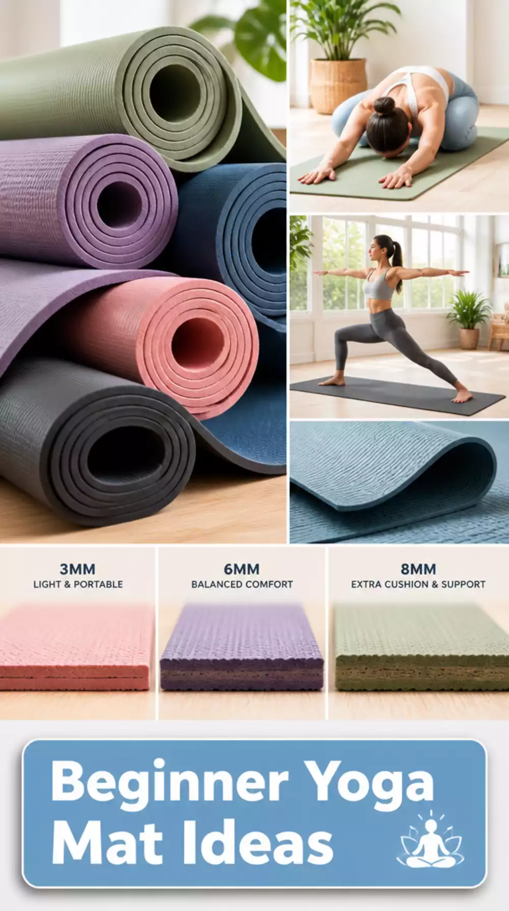 Beginner Yoga Mat That Makes Morning Floor Exercises More Comfortable