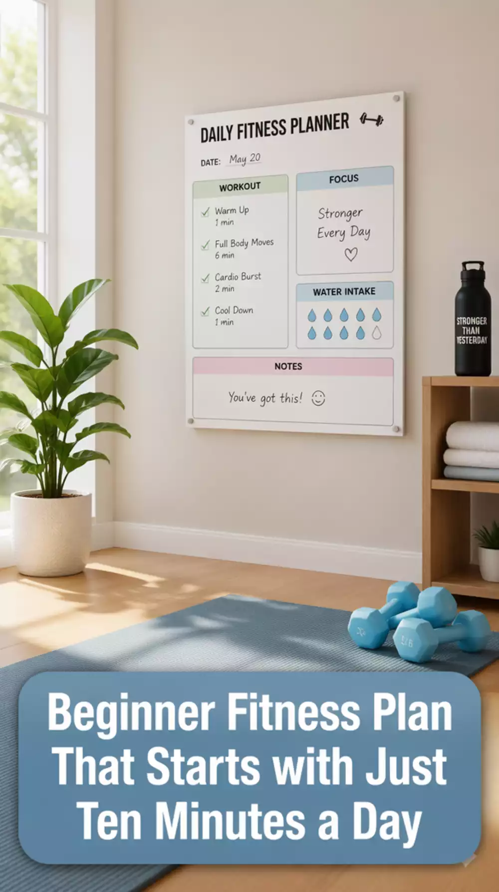 Beginner Fitness Plan That Starts with Just Ten Minutes a Day