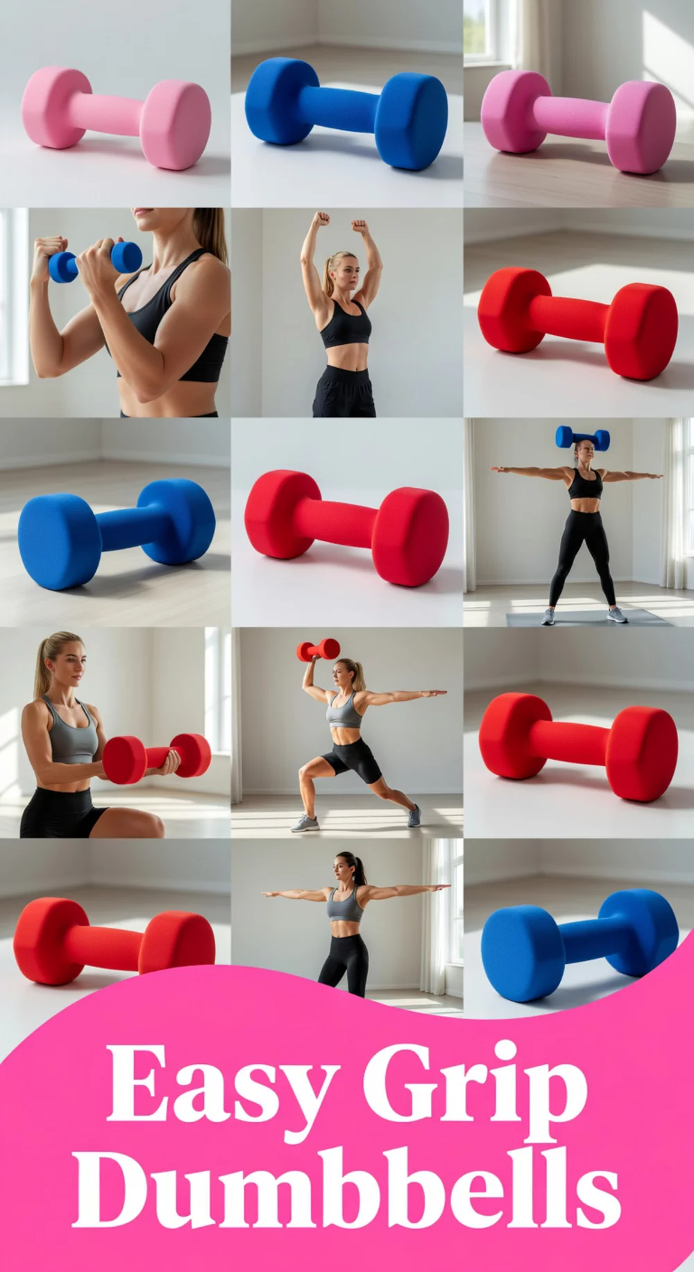 Neoprene Dumbbell Set for Beginners That Is Easy to Grip Mid-Workout