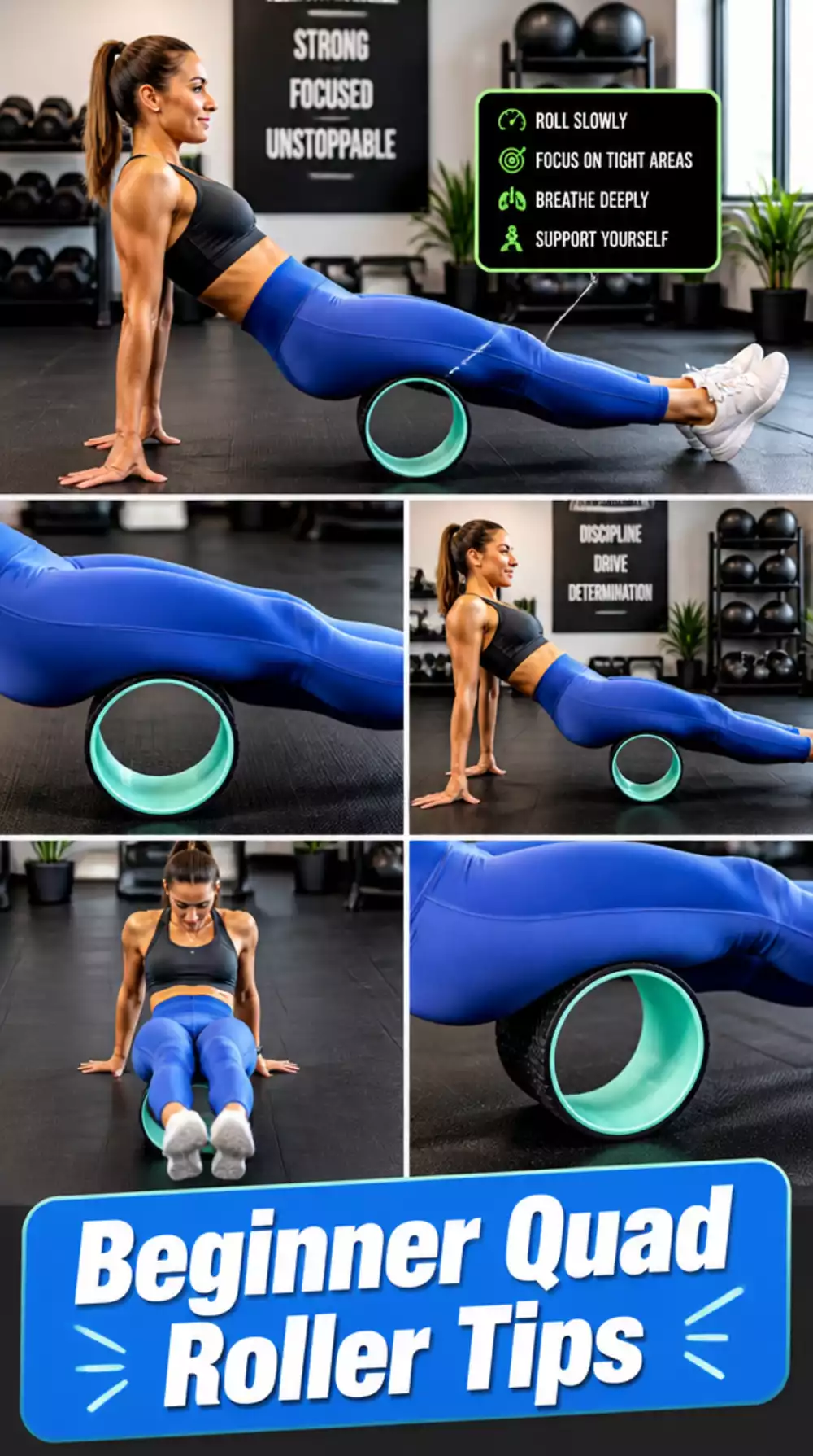 Beginner Foam Roller Quad Roll That Reduces Soreness After Leg Day
