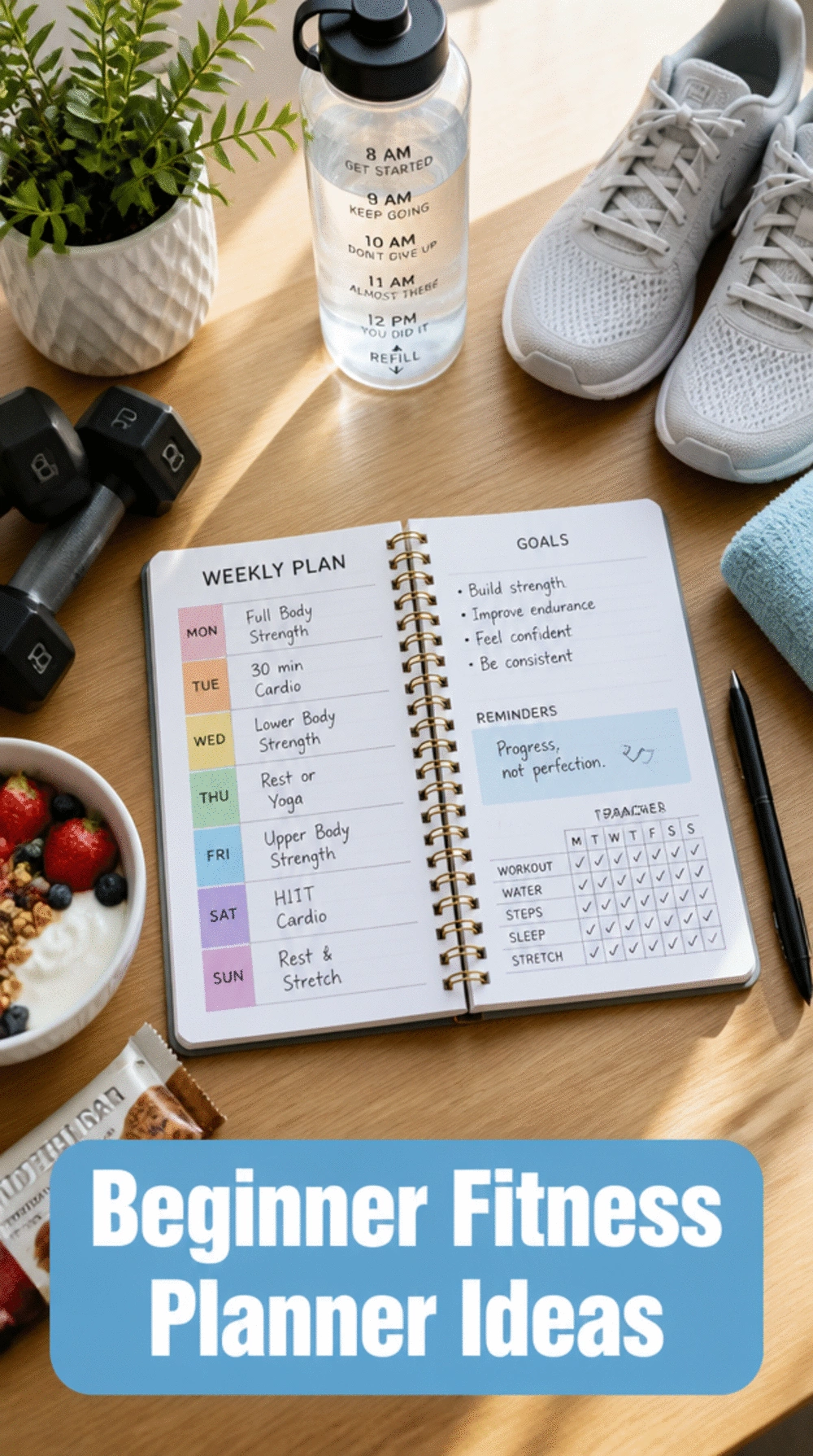 Beginner Fitness Planner That Schedules Workouts Around a Busy Week