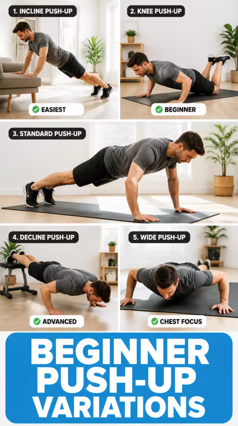 Beginner Push-Up Variations That Build Chest and Arm Strength