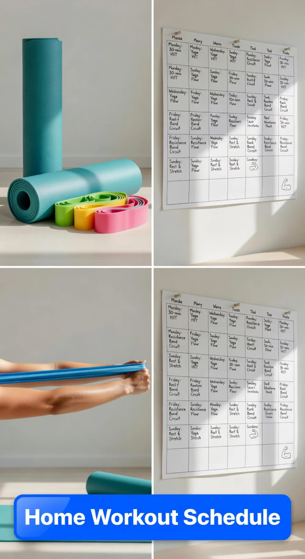 Home Beginner Workout Schedule That Fits a Busy Week
