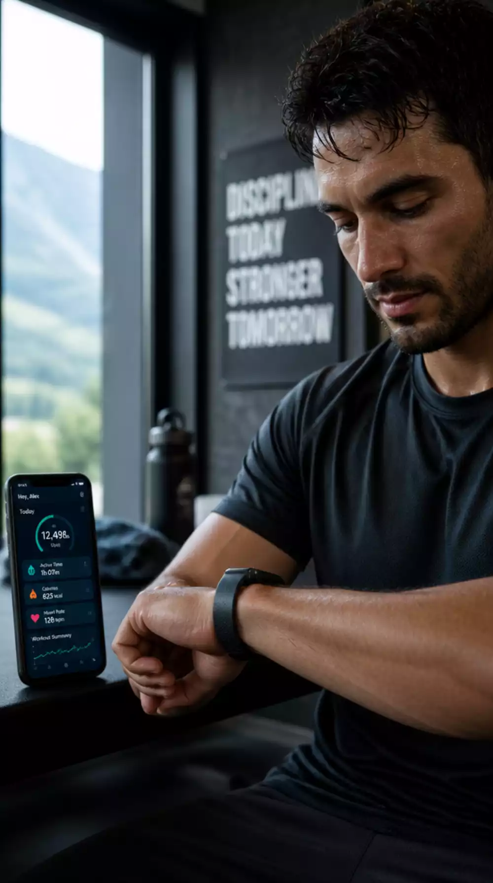 Beginner Men's Fitness Tracker That Monitors Calorie Burn During Every Workout