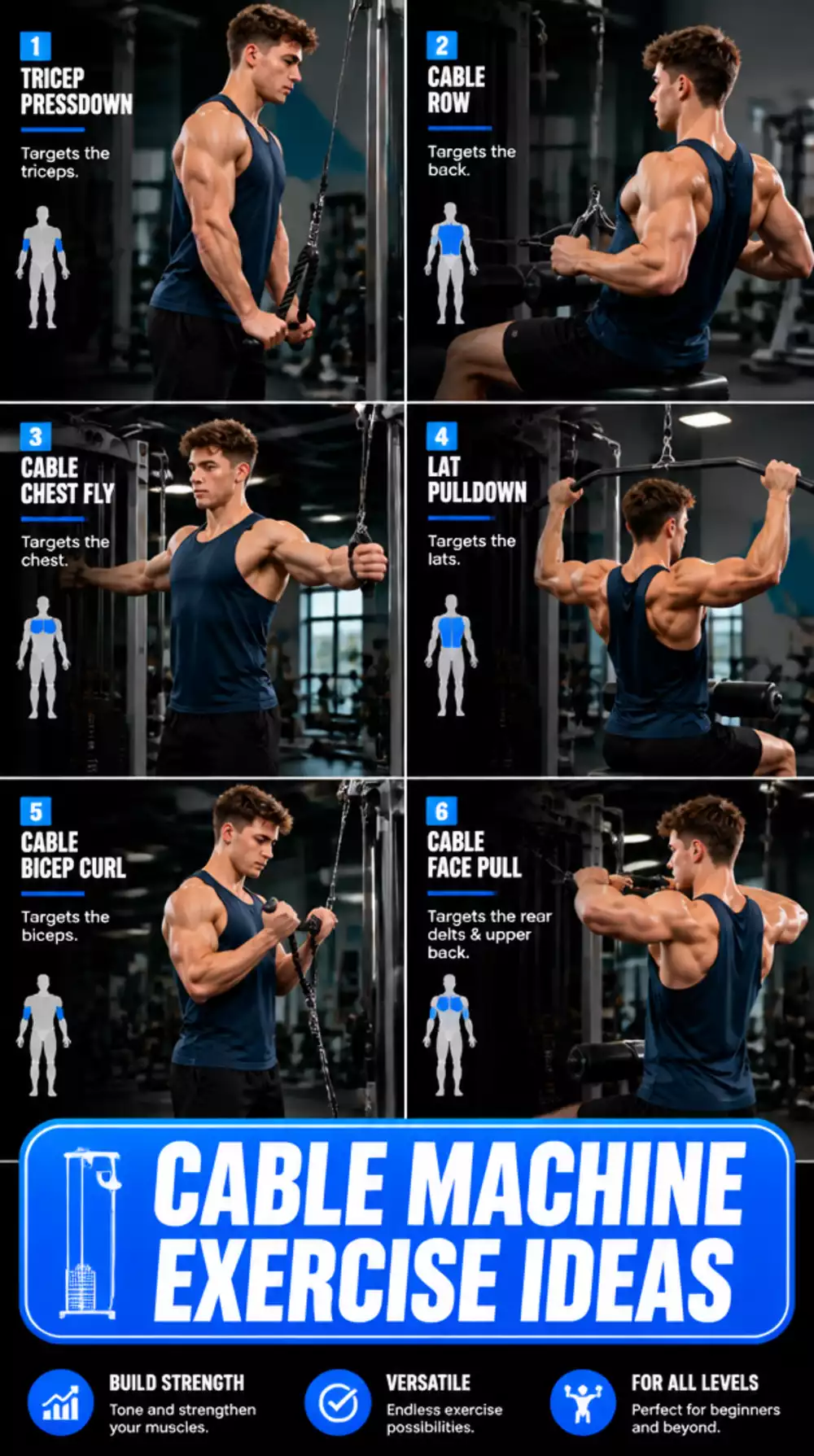 Beginner Cable Machine Guide That Unlocks Dozens of Exercise Options
