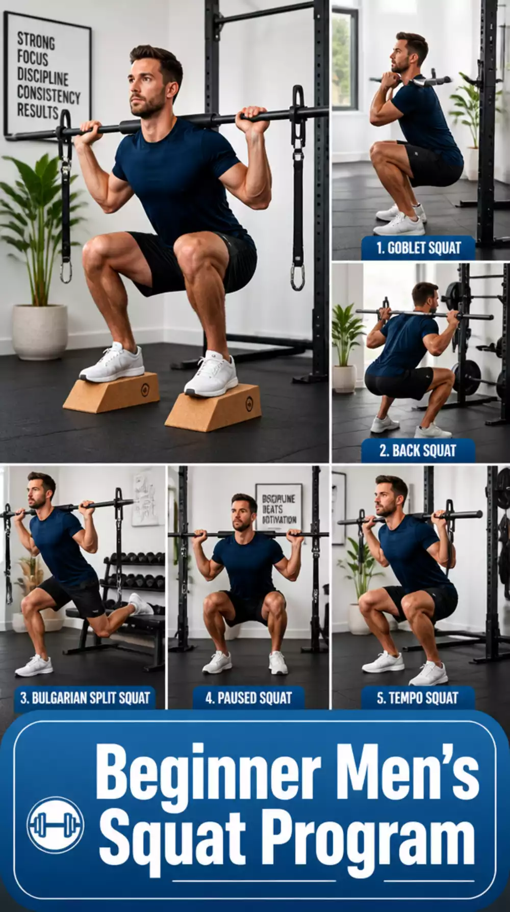 Beginner Men's Squat Program That Adds Lower Body Muscle Quickly