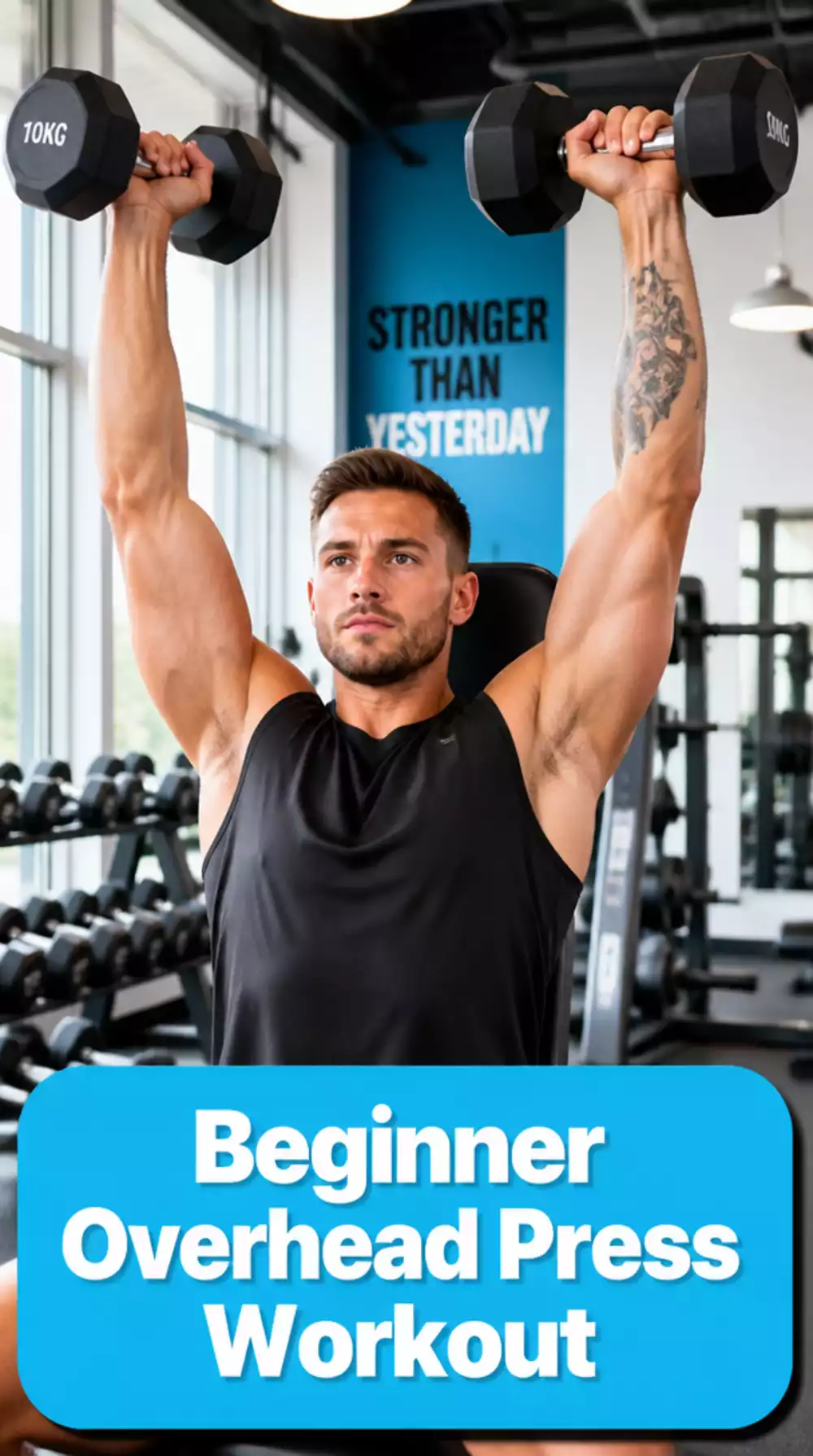 Beginner Overhead Press That Builds Shoulder Strength with Both Dumbbells
