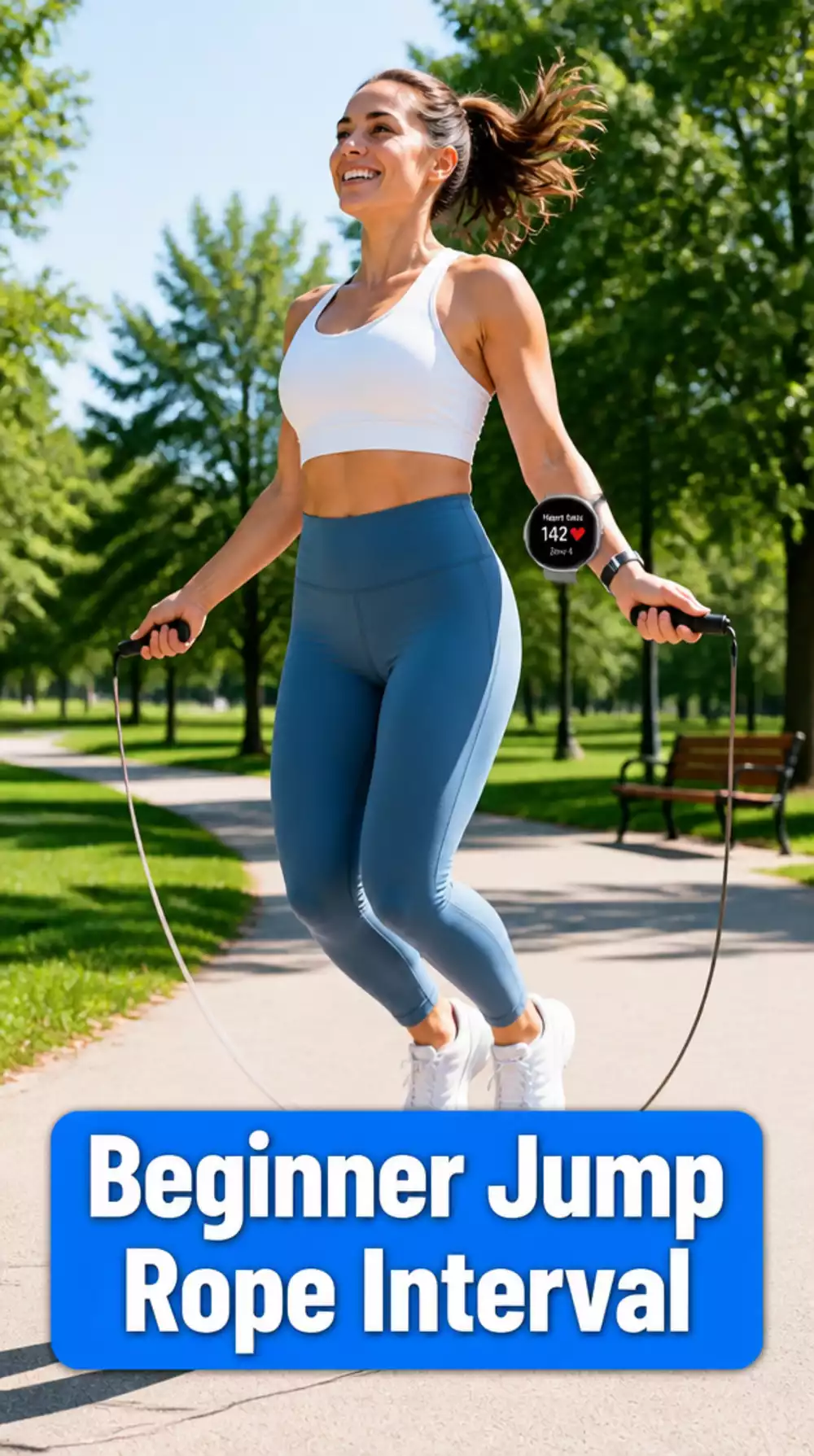 Beginner Jump Rope Interval That Alternates Skipping and Rest to Burn Fat