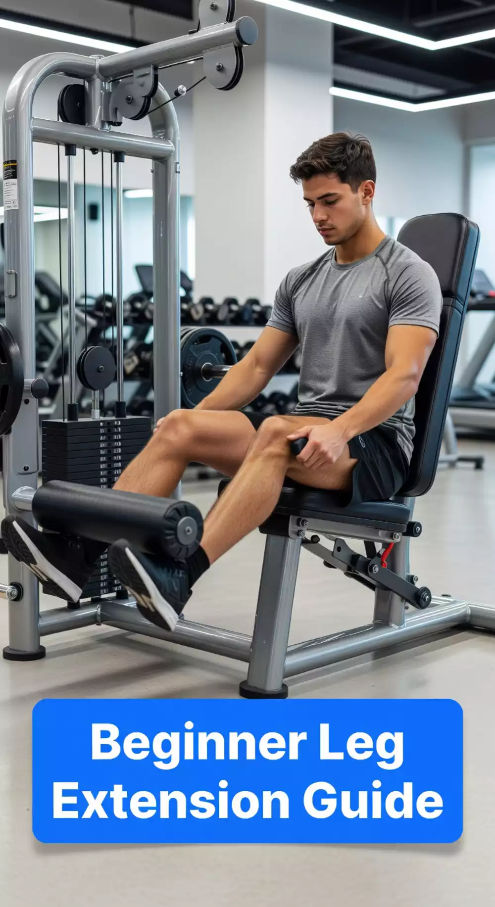 Gym Leg Extension Machine That Isolates Quads for Beginners Safely