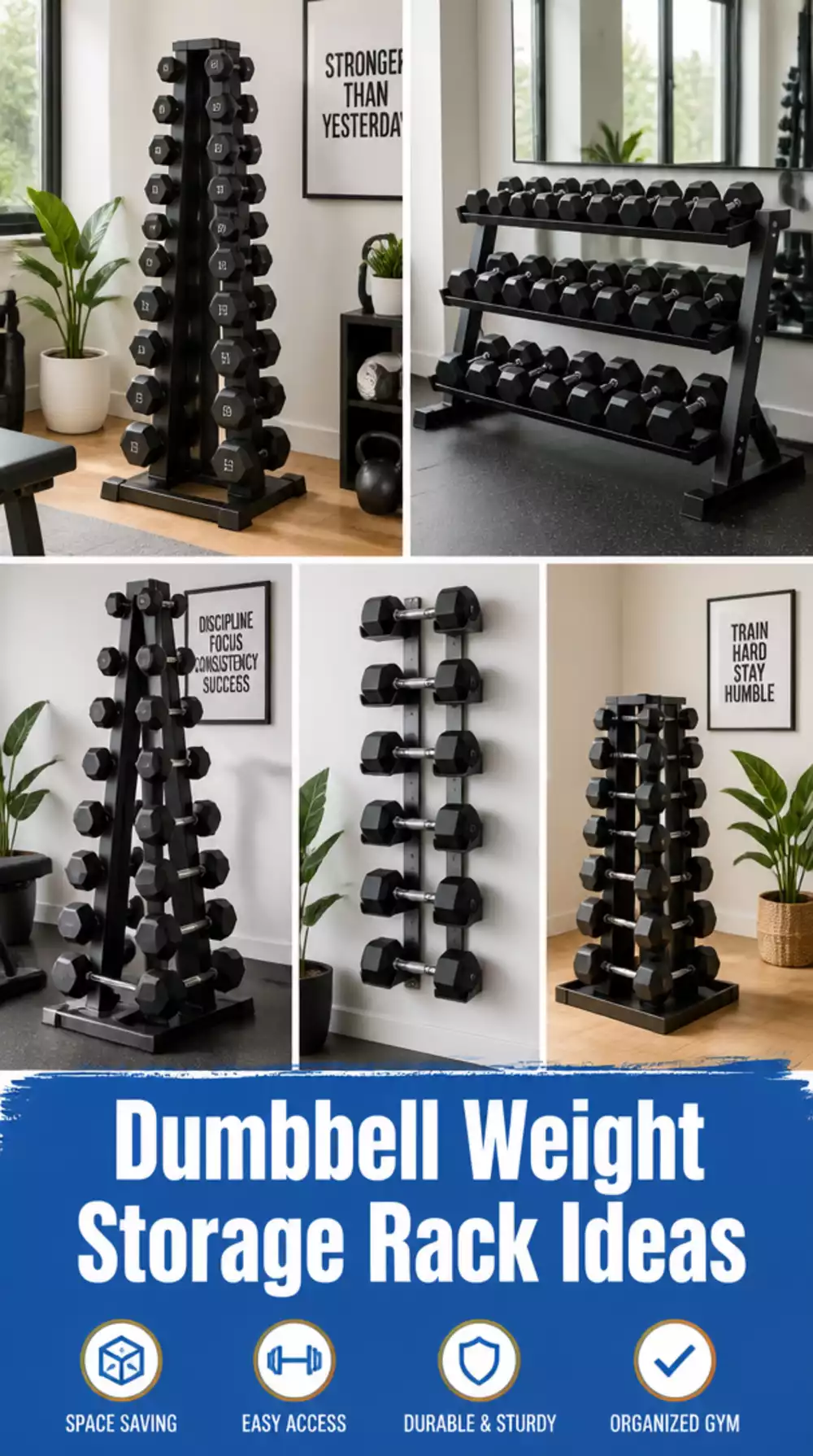The Dumbbell Weight Storage Rack That Keeps a Home Gym Tidy