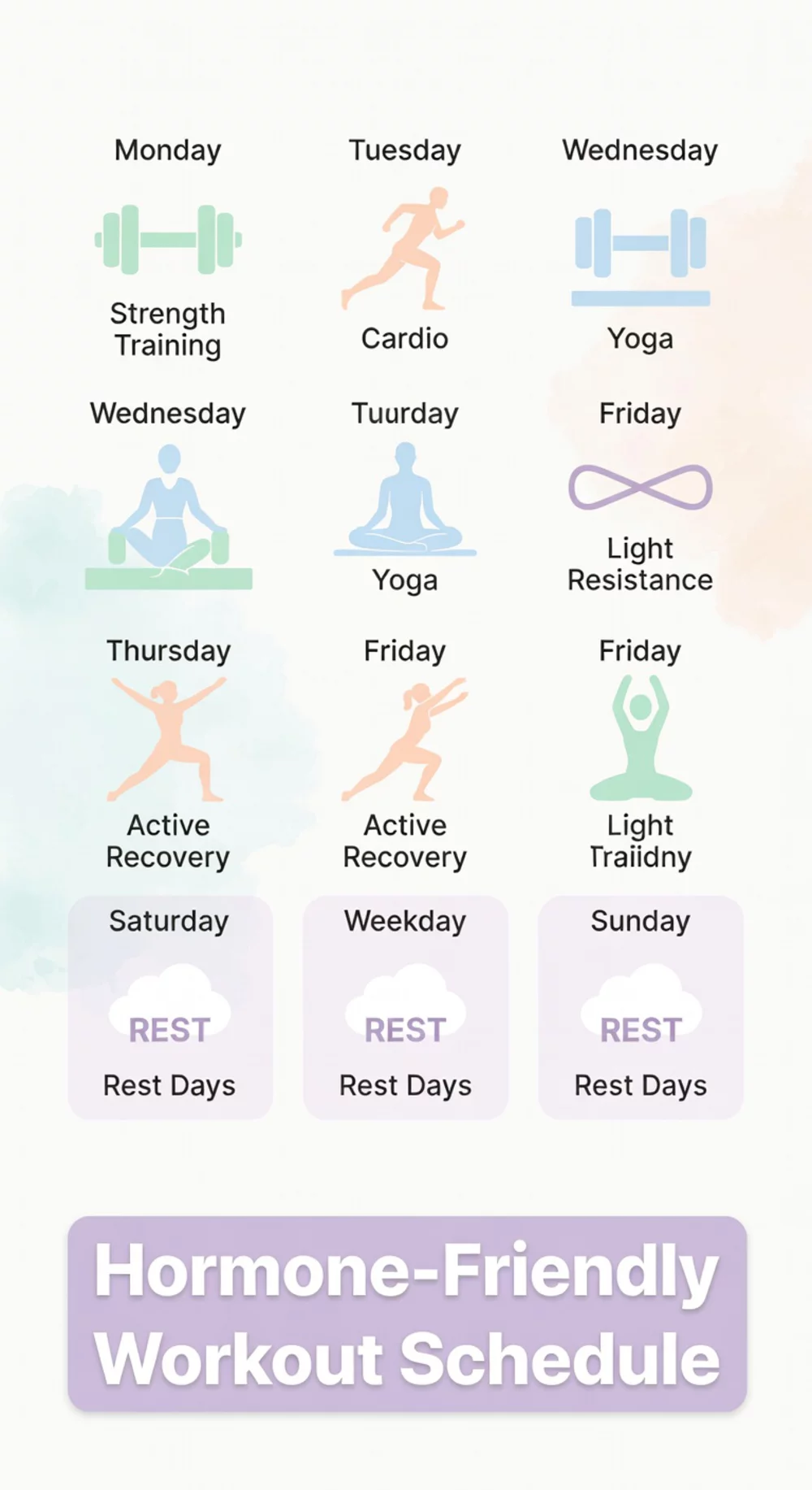 Beginner Hormone-Friendly Workout Schedule That Includes Enough Rest