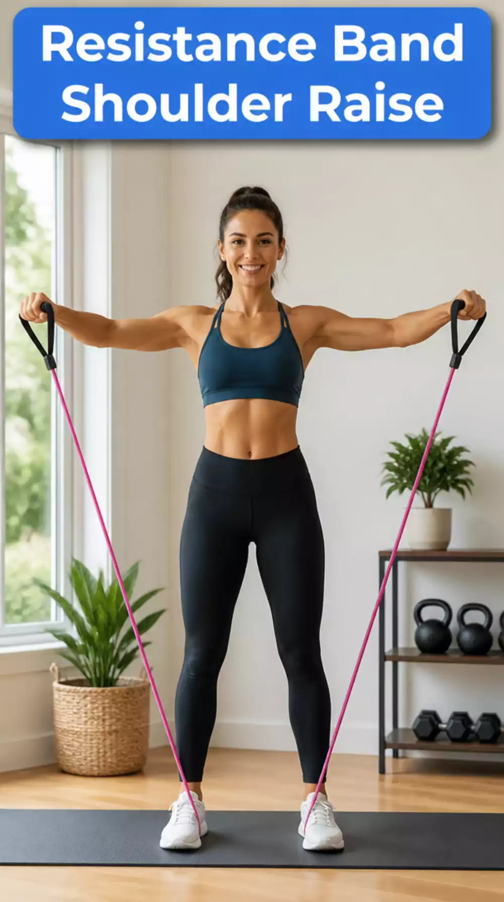 Resistance Band Beginner Shoulder Raise That Defines Deltoids Gently