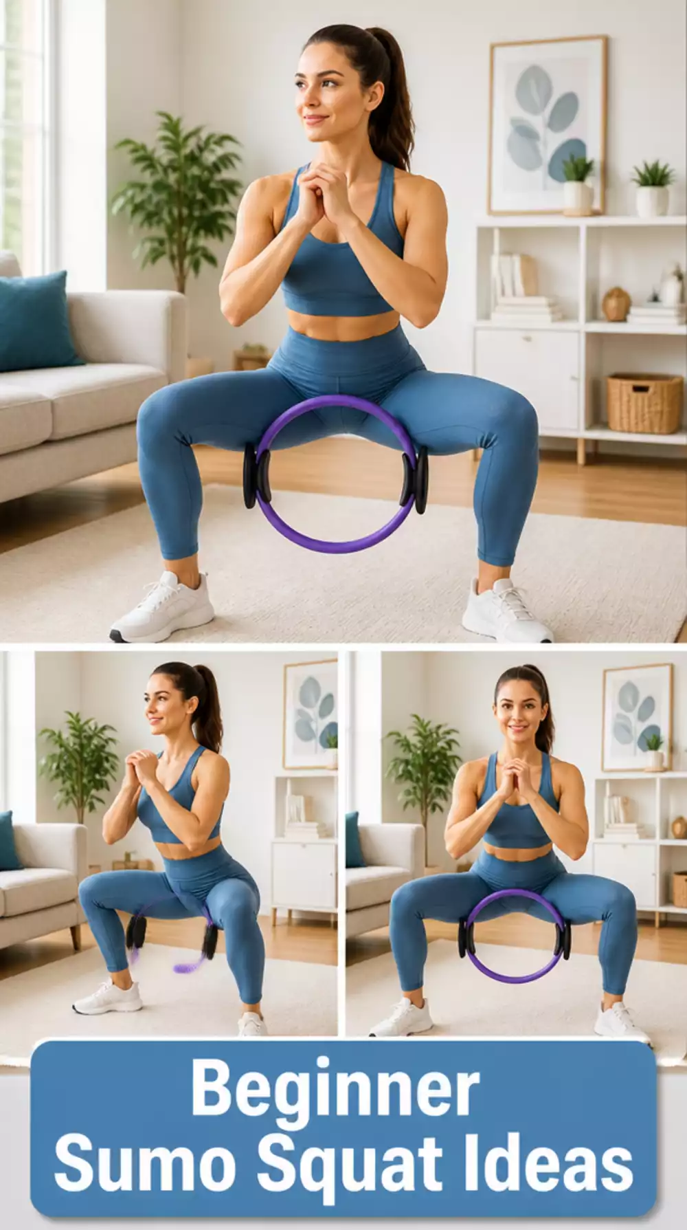 Home Beginner Sumo Squat That Targets Inner Thighs and Glutes Together