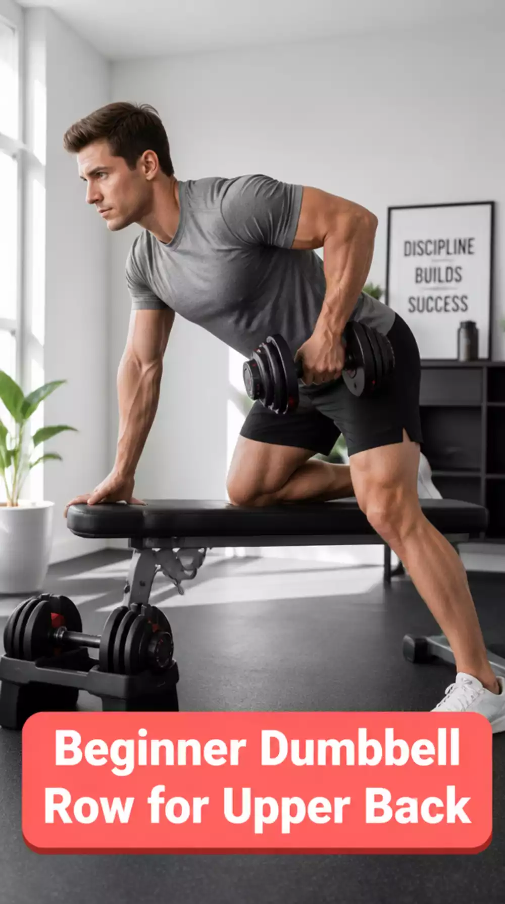 Beginner Dumbbell Row That Builds Upper Back Strength for New Lifters