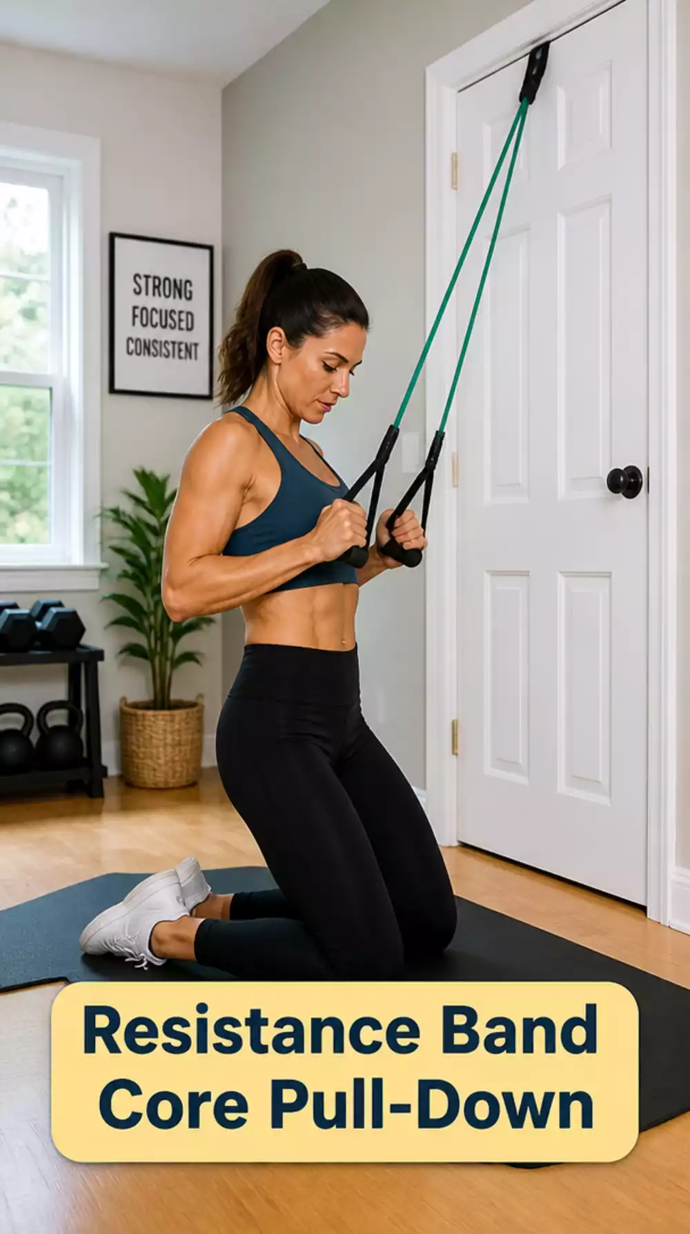Resistance Band Core Pull-Down That Trains Abs Without Crunches