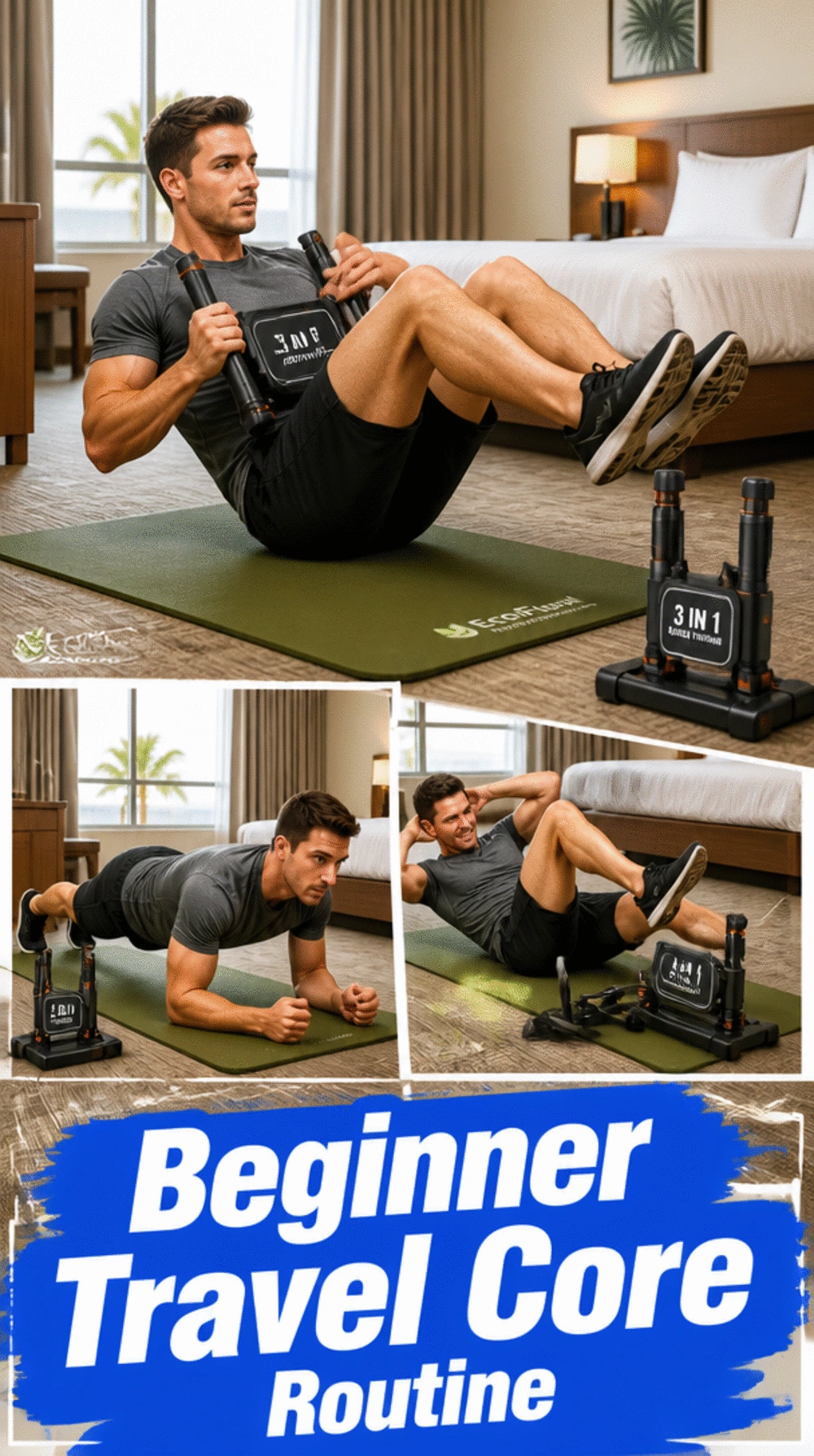 Beginner Travel Core Routine That Tones Abs in a Hotel Room in Ten Minutes
