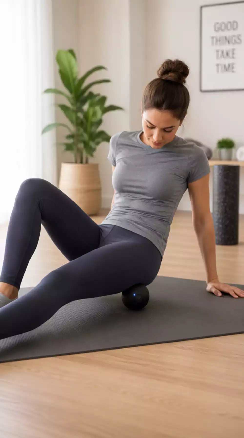 Beginner Foam Roller IT Band Roll That Fixes Tight Outer Thigh Soreness