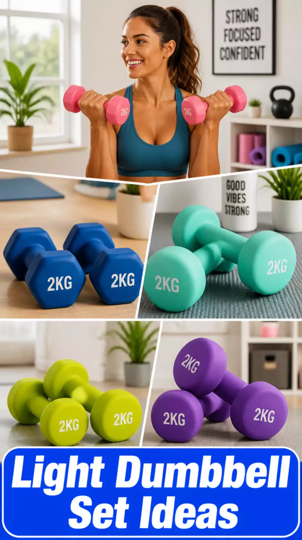 Light Dumbbell Set for Beginner Shoulder Days That Starts at Two Kilograms