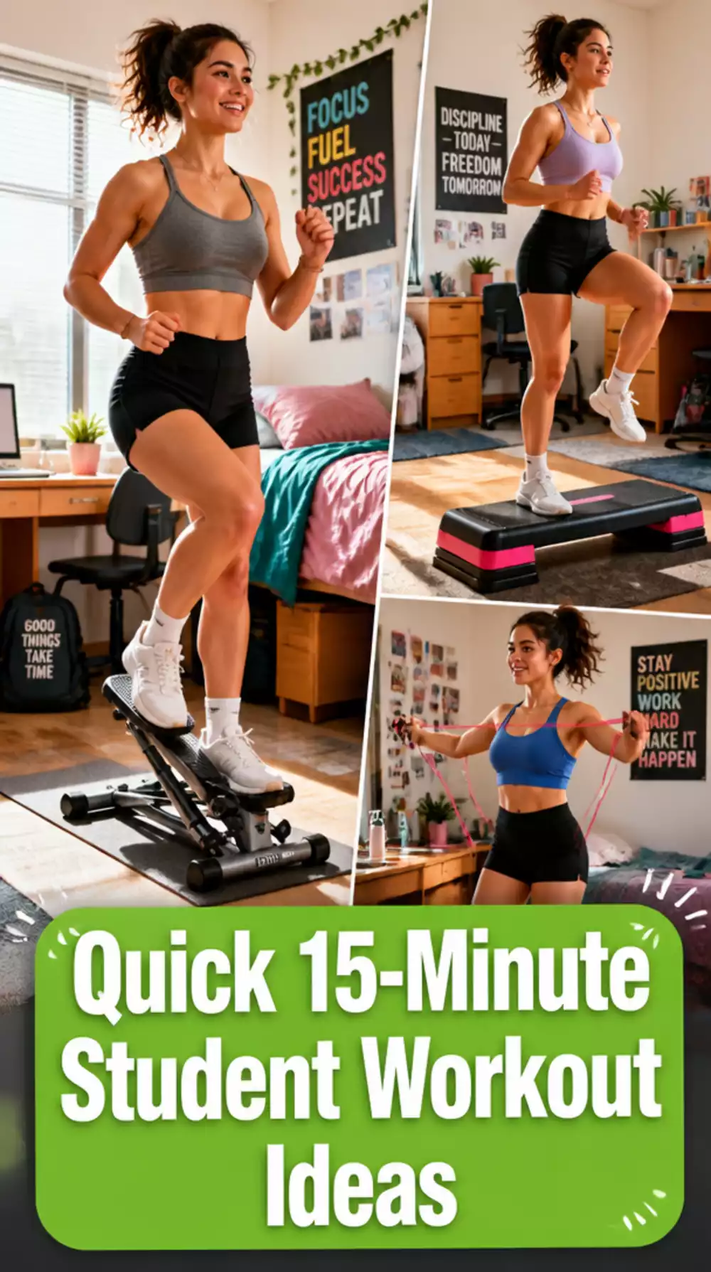 Beginner 15-Minute Student Workout That Fits Between Back-to-Back Classes