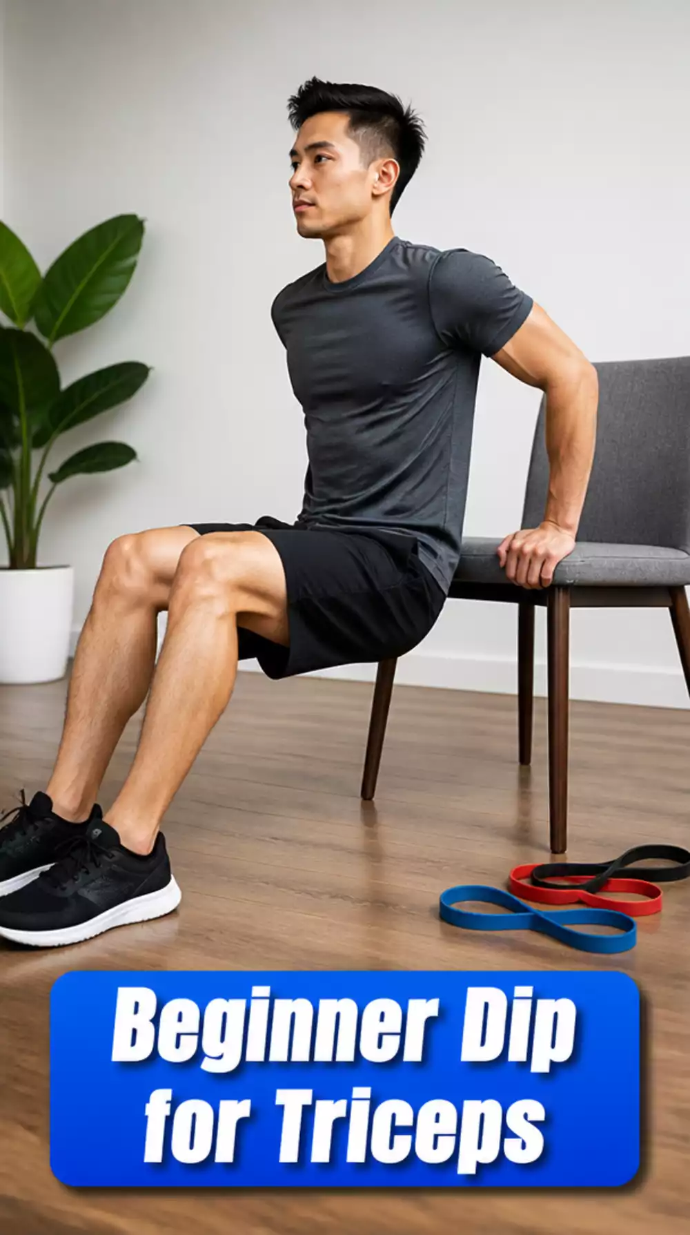 Beginner Dip Using a Chair That Targets Triceps at Home