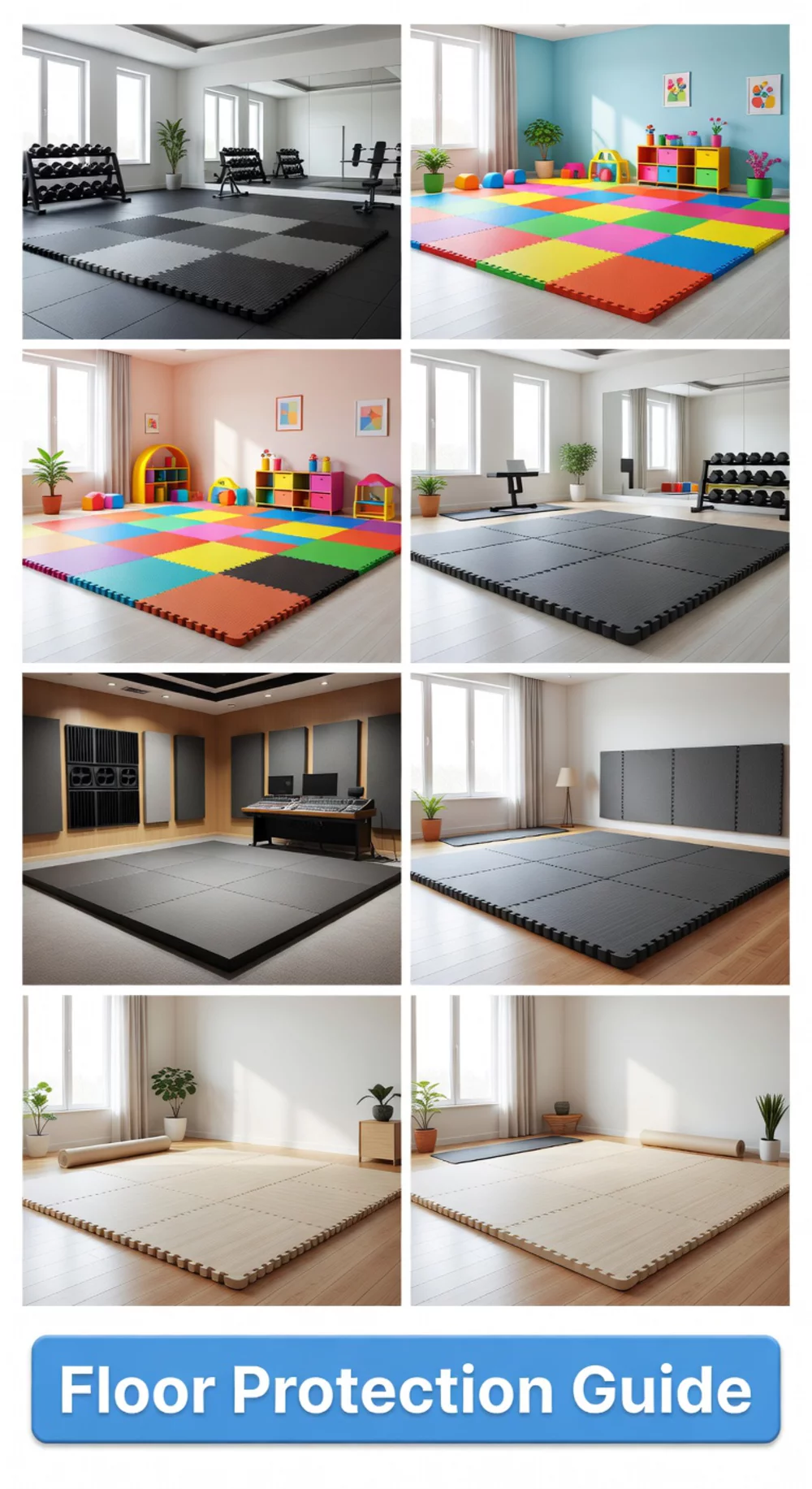 Foam Floor Mat for Beginner Renters That Protects the Floor and Absorbs Sound