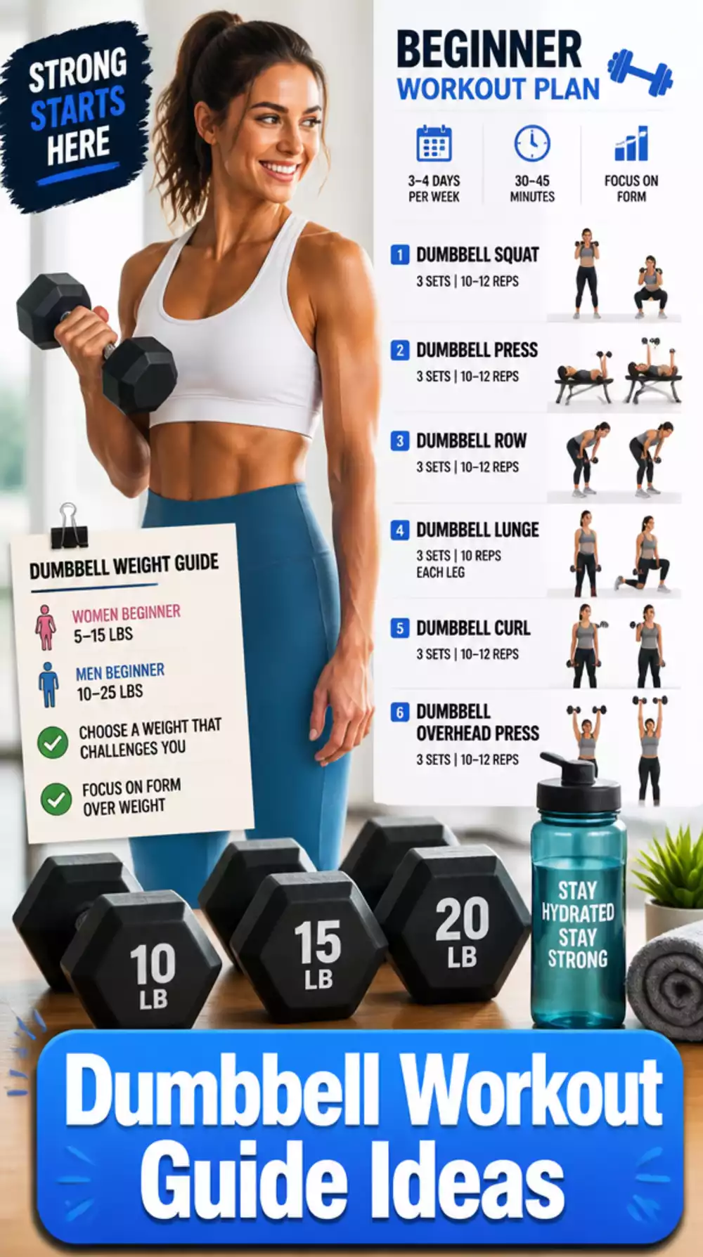 Dumbbell Workout Guide That Programs Every Beginner Strength Session