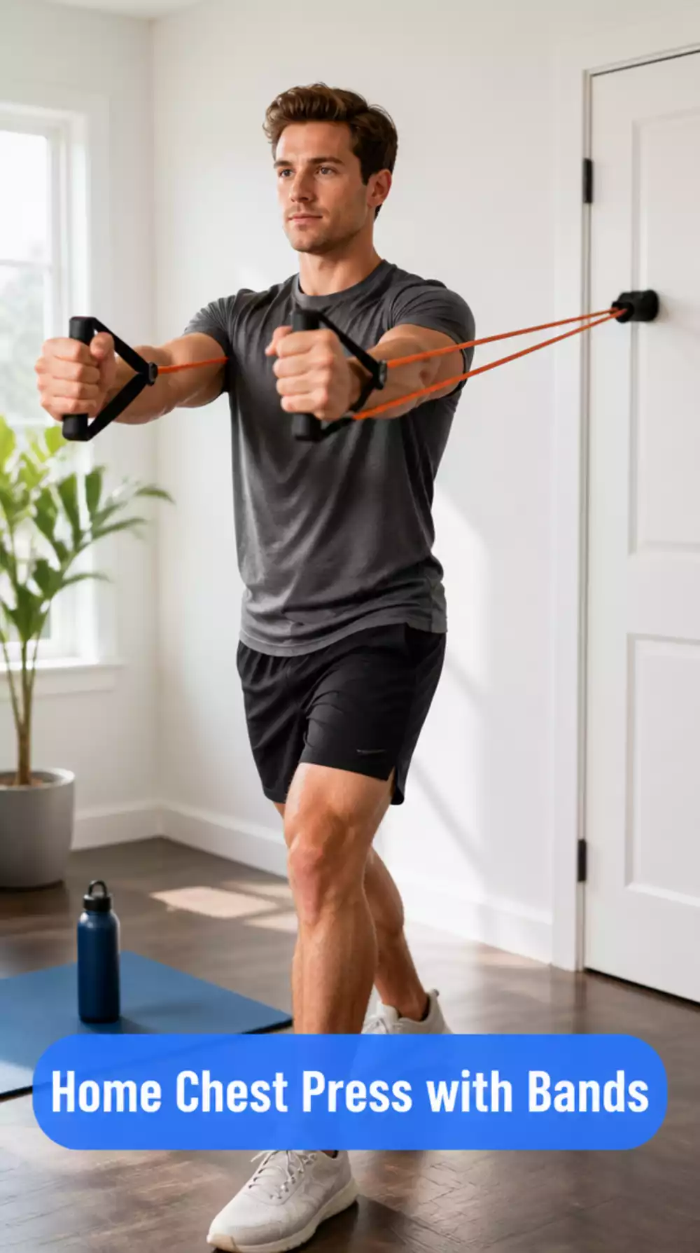 Beginner Band Chest Press That Builds Pushing Strength at Home