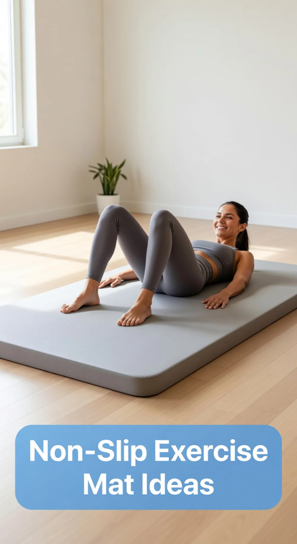 Non-Slip Exercise Mat That Cushions Every Beginner HIIT Floor Move