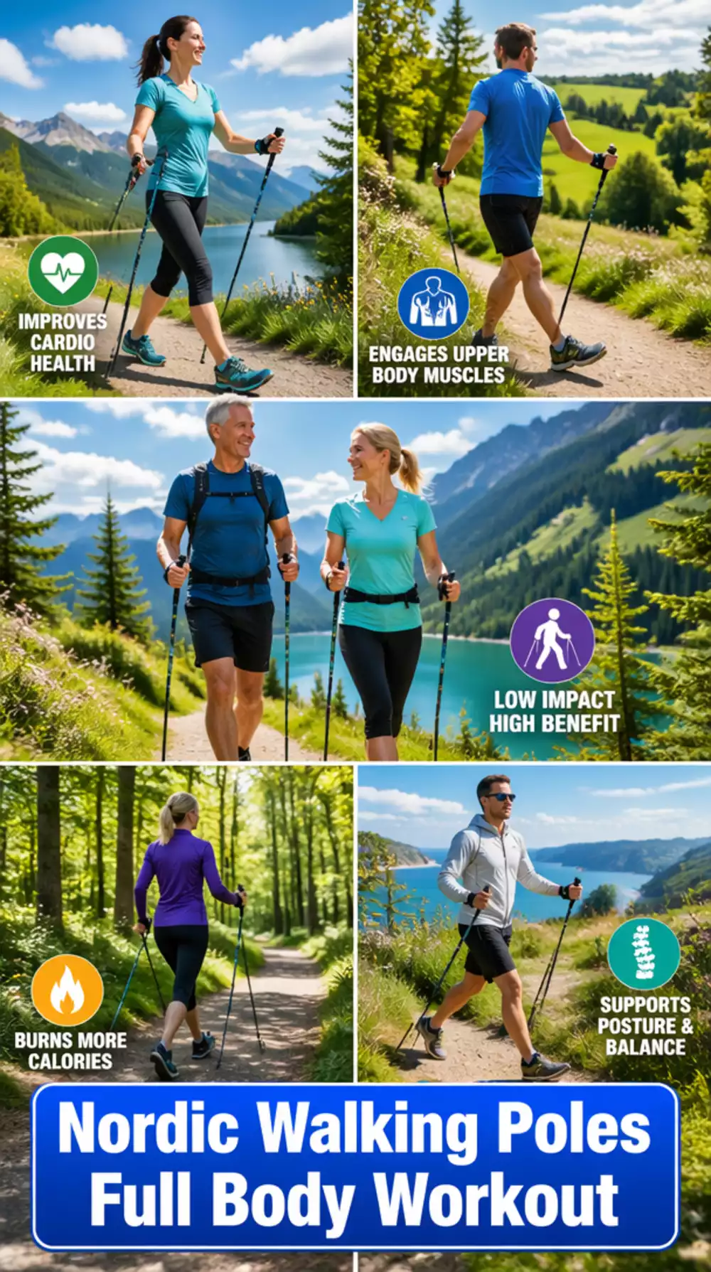 Beginner Nordic Walking Poles That Turn a Flat Walk into a Full Body Workout