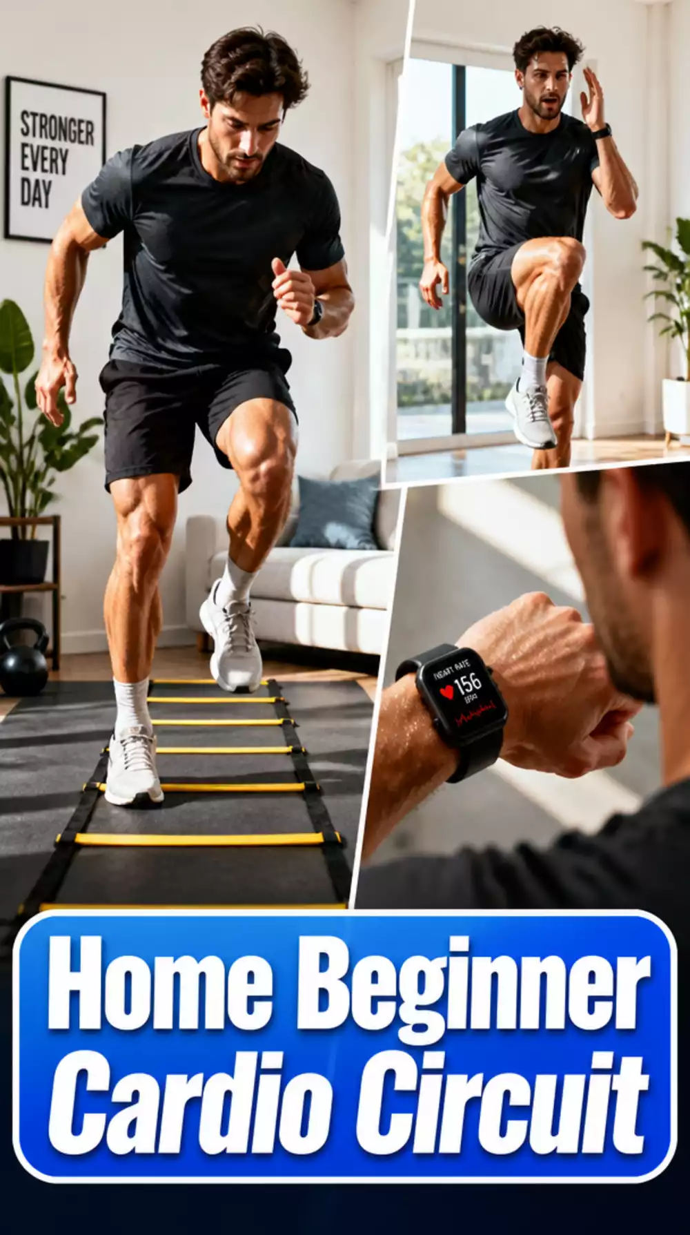Home Beginner Cardio Circuit for Men That Targets Stubborn Abdominal Fat