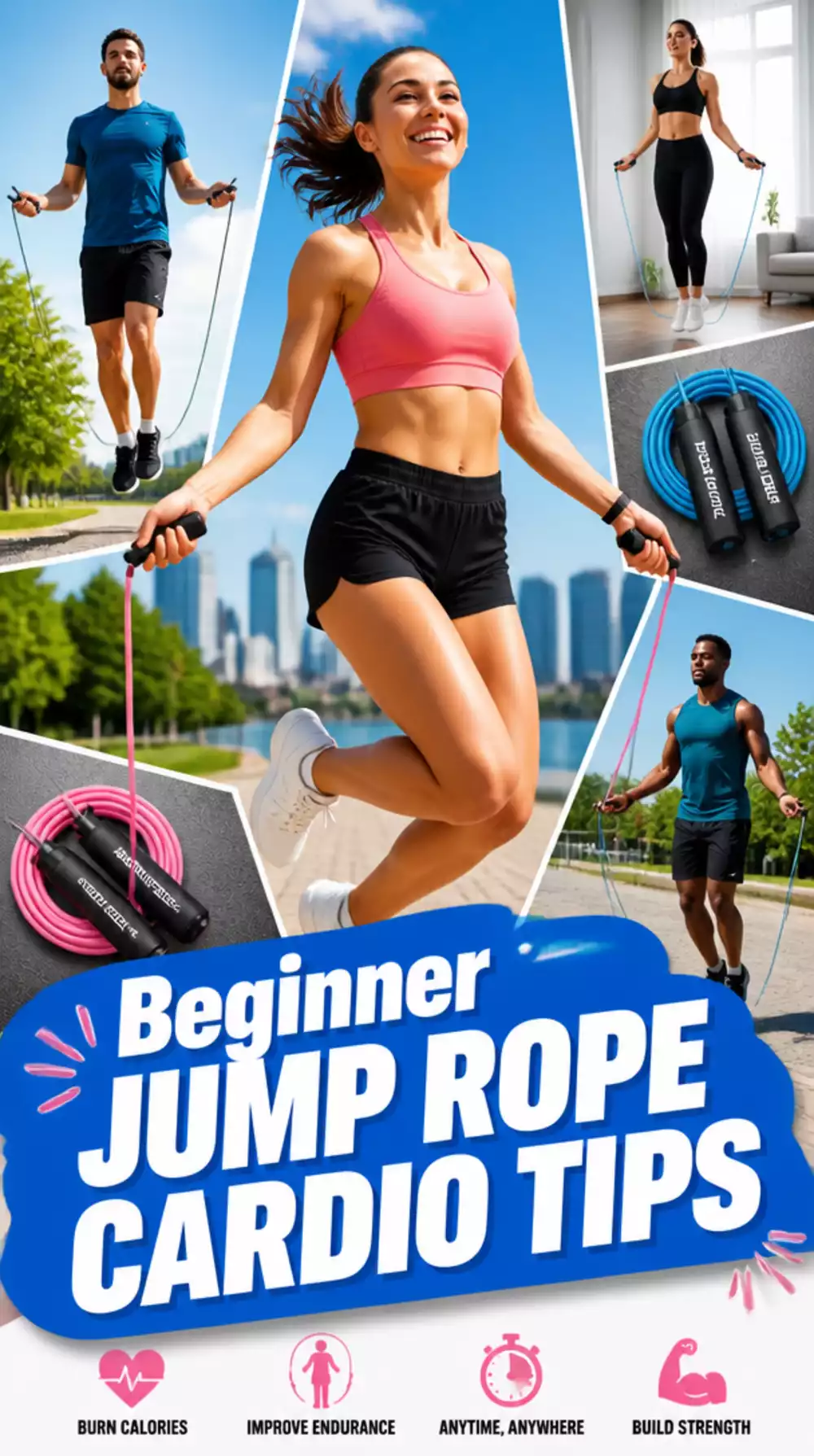 Beginner Jump Rope That Adds Cardio to a Compact Home Gym Space